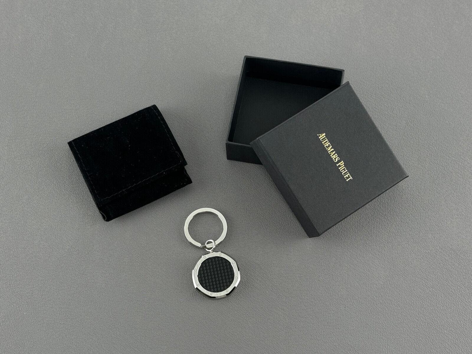 Audemars Piguet Keyring in Royal Oak Shape Black