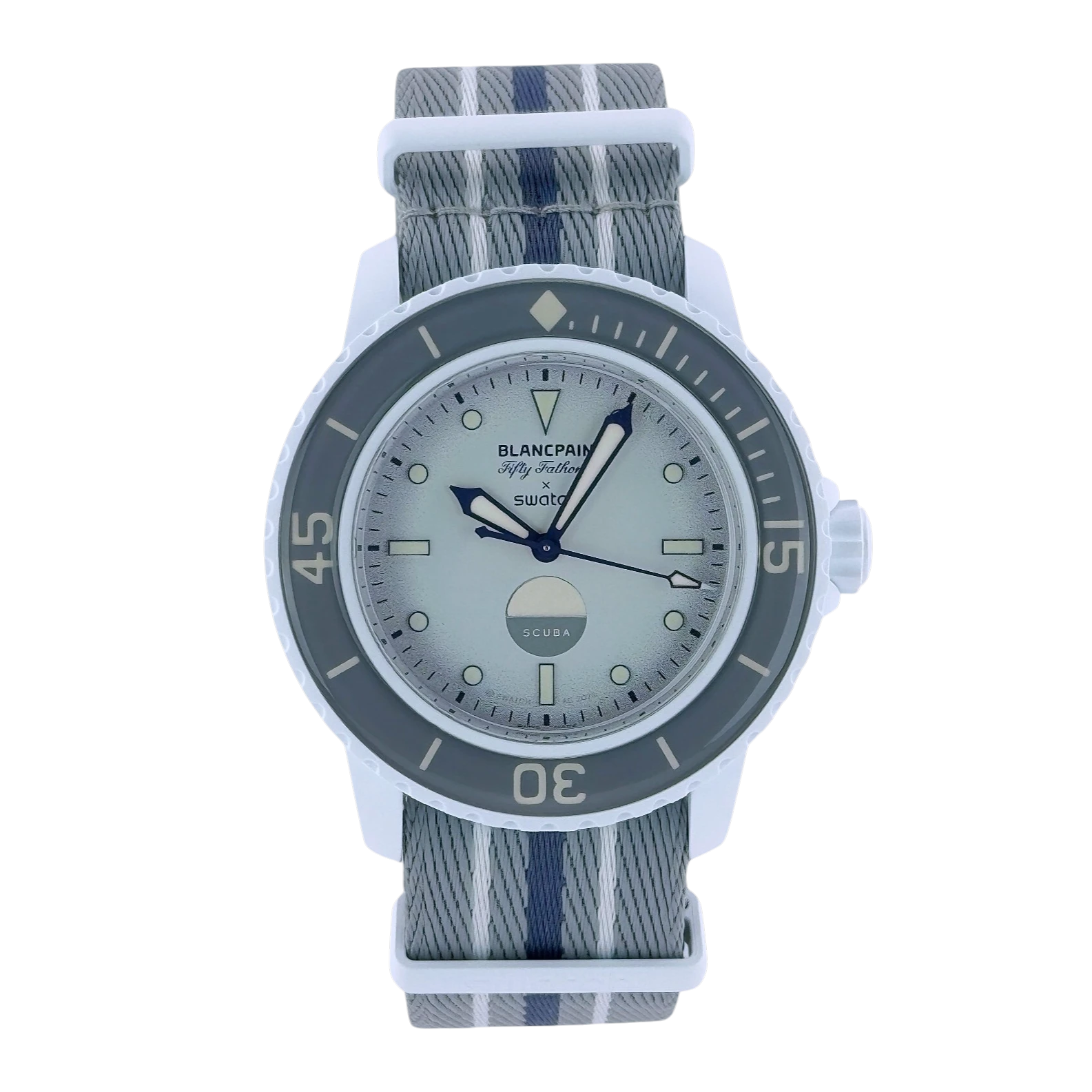 Blancpain X Swatch Scuba Fifty Fathoms Antarctic Ocean Armbanduhr SO35S100