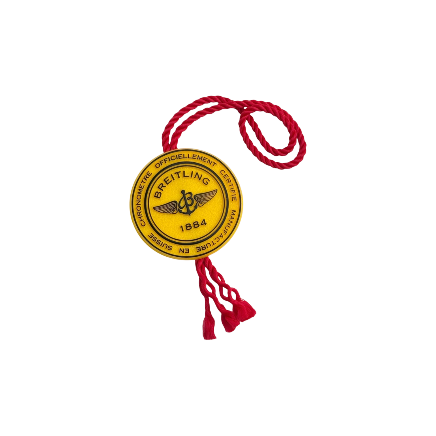 Breitling Hang Tag Siegel Preisschild Anhänger Gelb price tag yellow