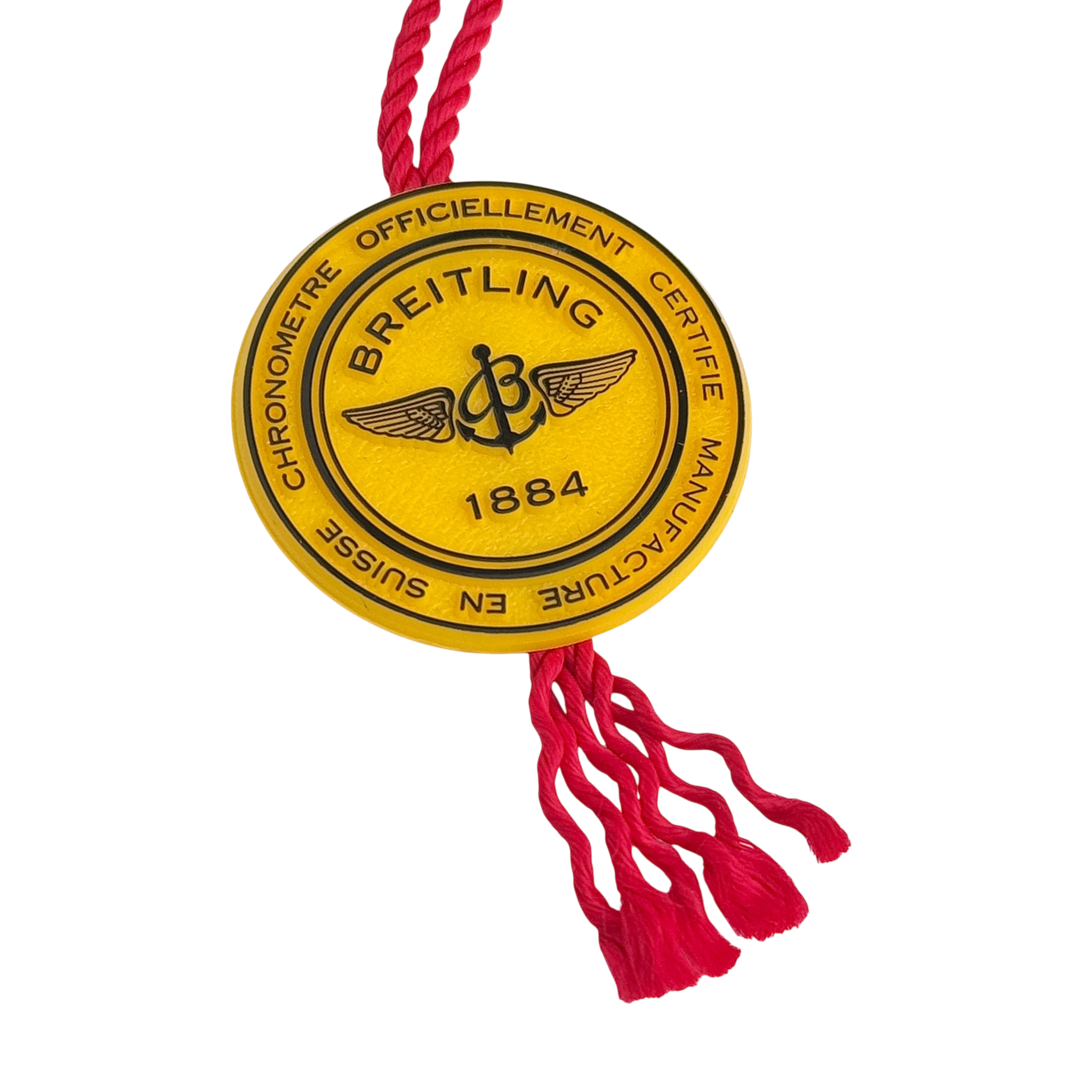Breitling Hang Tag Siegel Preisschild Anhänger Gelb price tag yellow