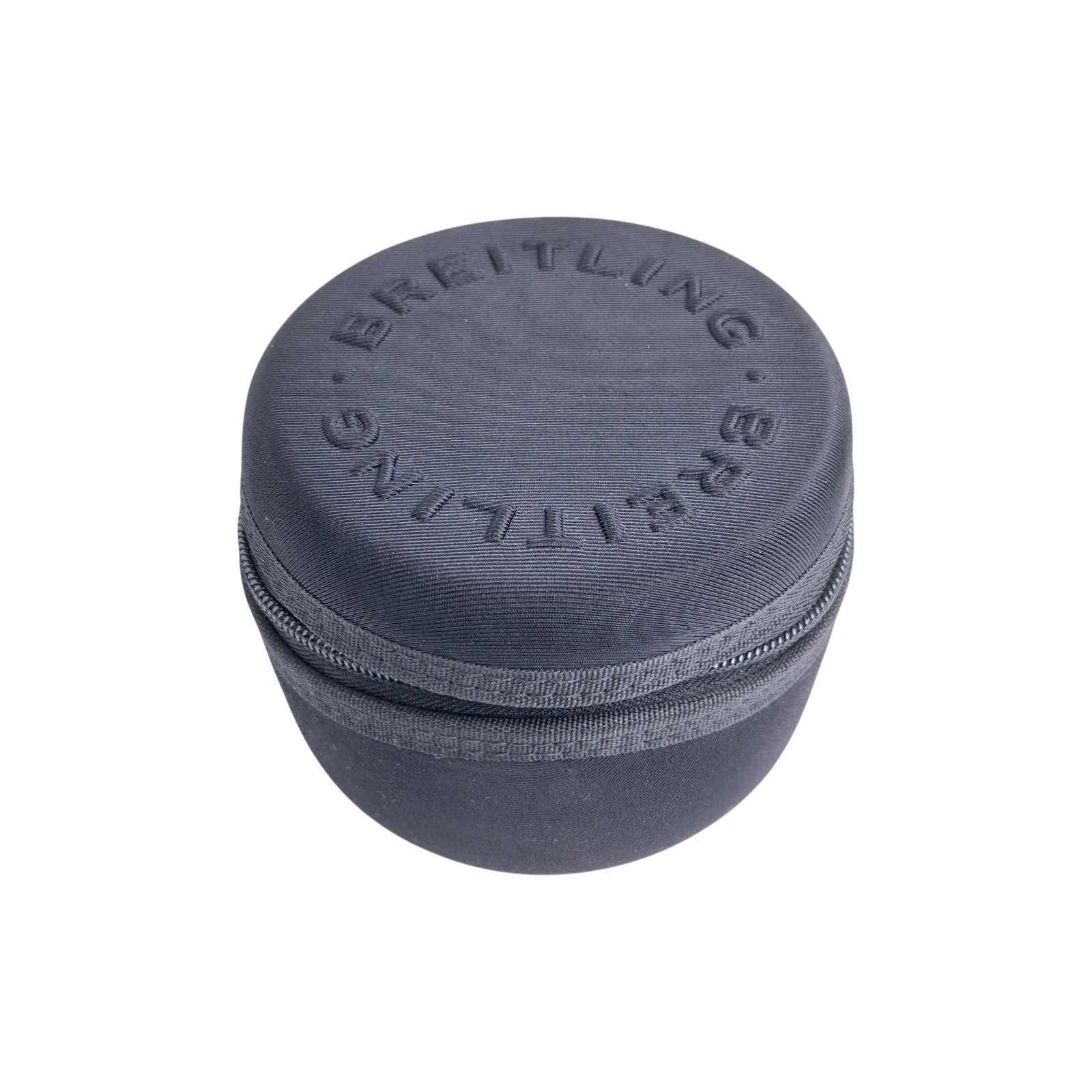 Breitling rundes Uhrenetui Reiseetui in Schwarz