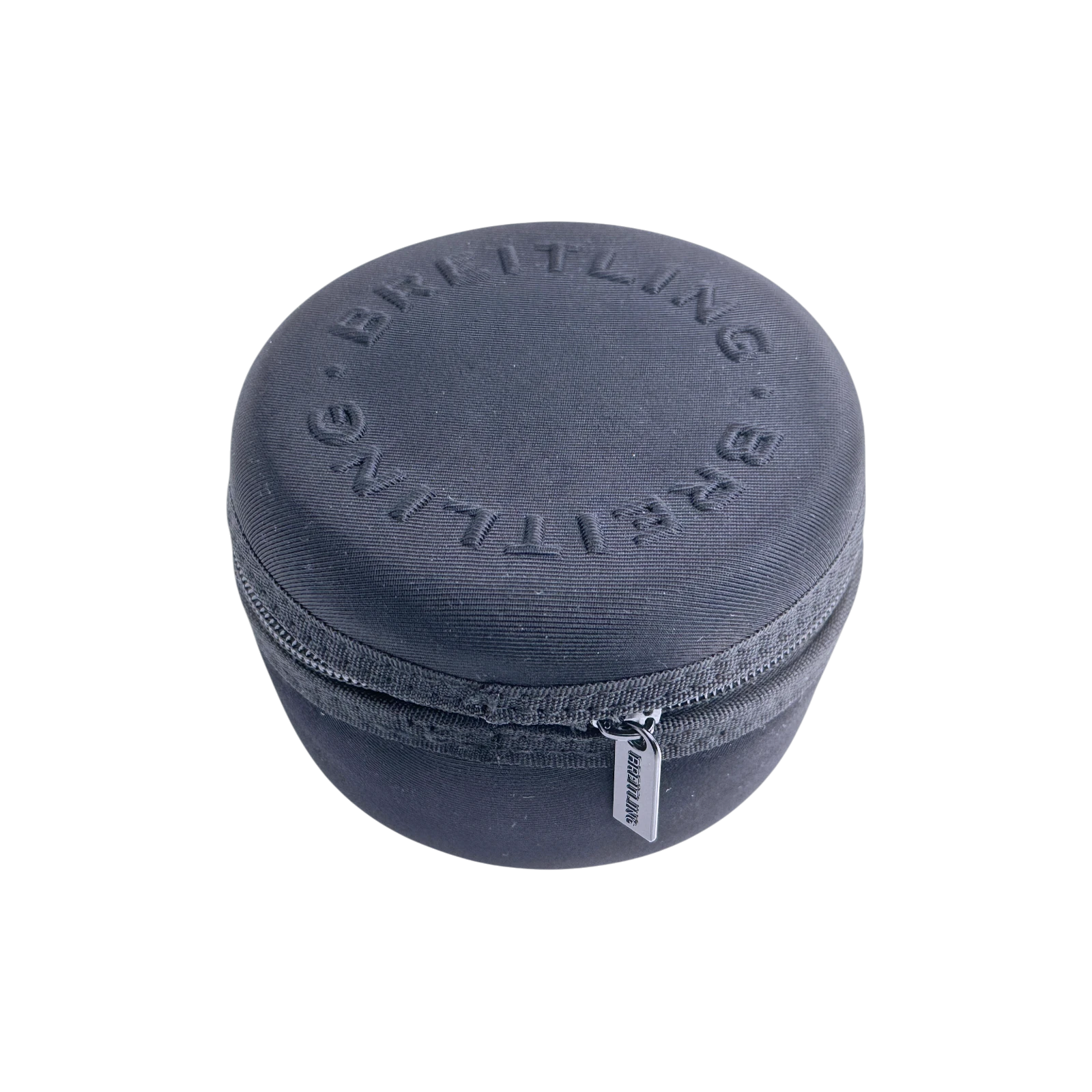 Breitling rundes Uhrenetui Reiseetui in Schwarz