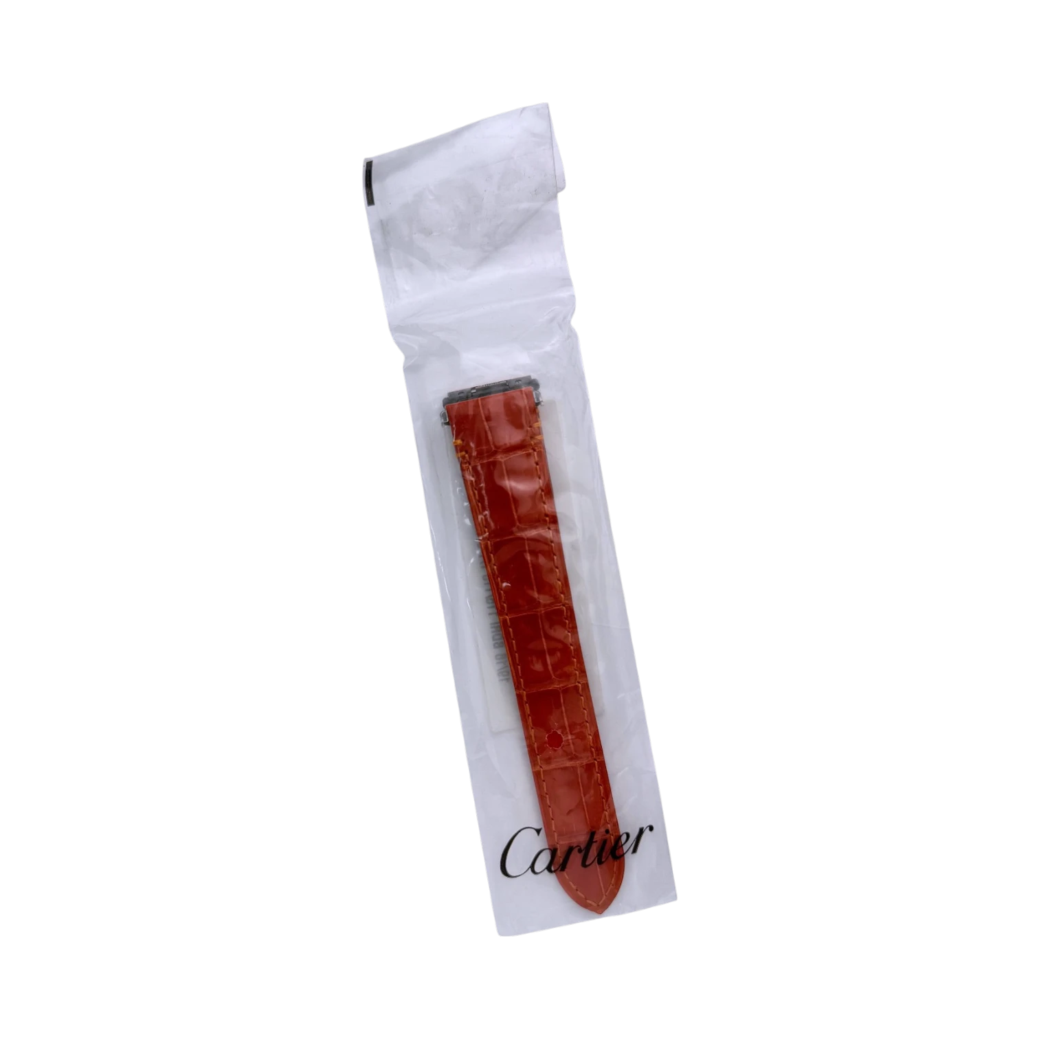Cartier Alligatorleder Armband Orange 19 mm - Uhrenarmband KD7HJAEY