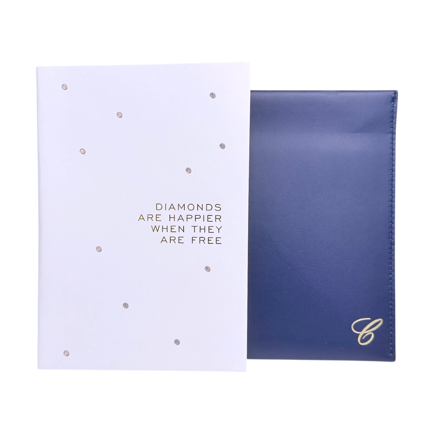 Chopard blanko Skizzenbuch Weiß - Notizbuch mit blauer Tasche