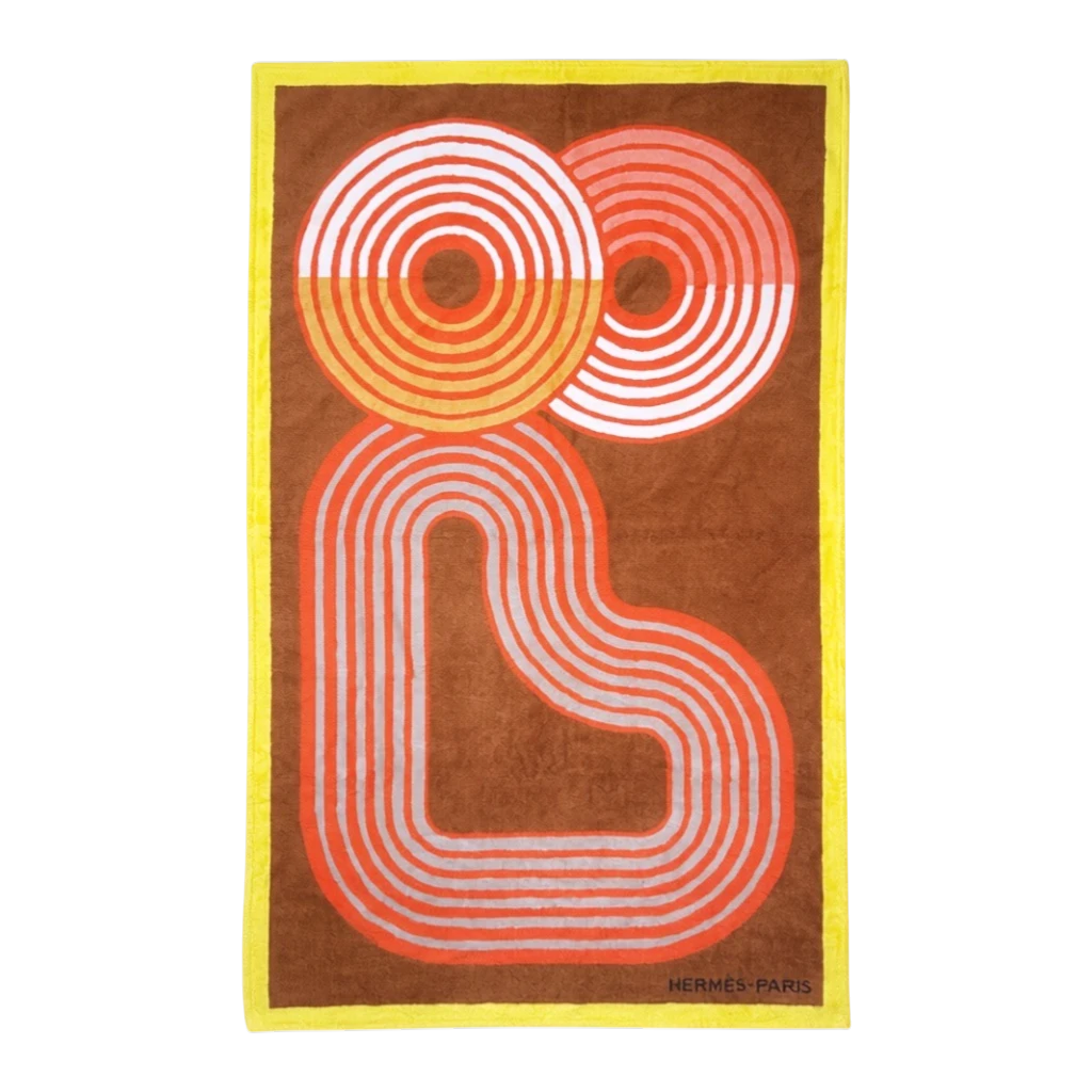 Hermès Strandtuch Braun/Orange – Luxus Badetuch | Naused Luxurious
