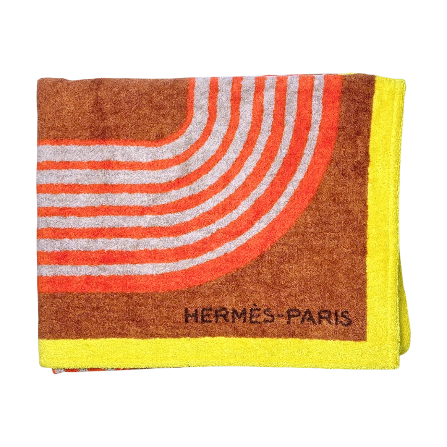 Hermès Strandtuch Braun/Orange – Luxus Badetuch | Naused Luxurious