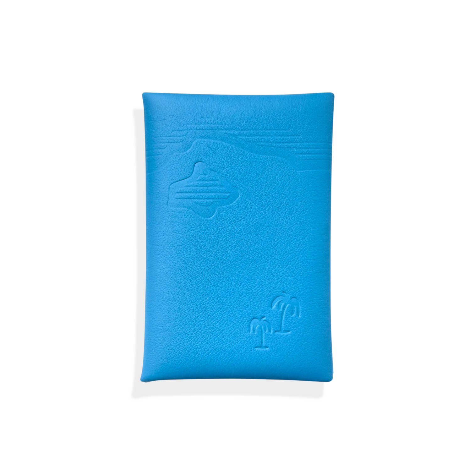 Hermes Paris Calvi Kartenetui Compact Epsom-Leder Hellblau card holder