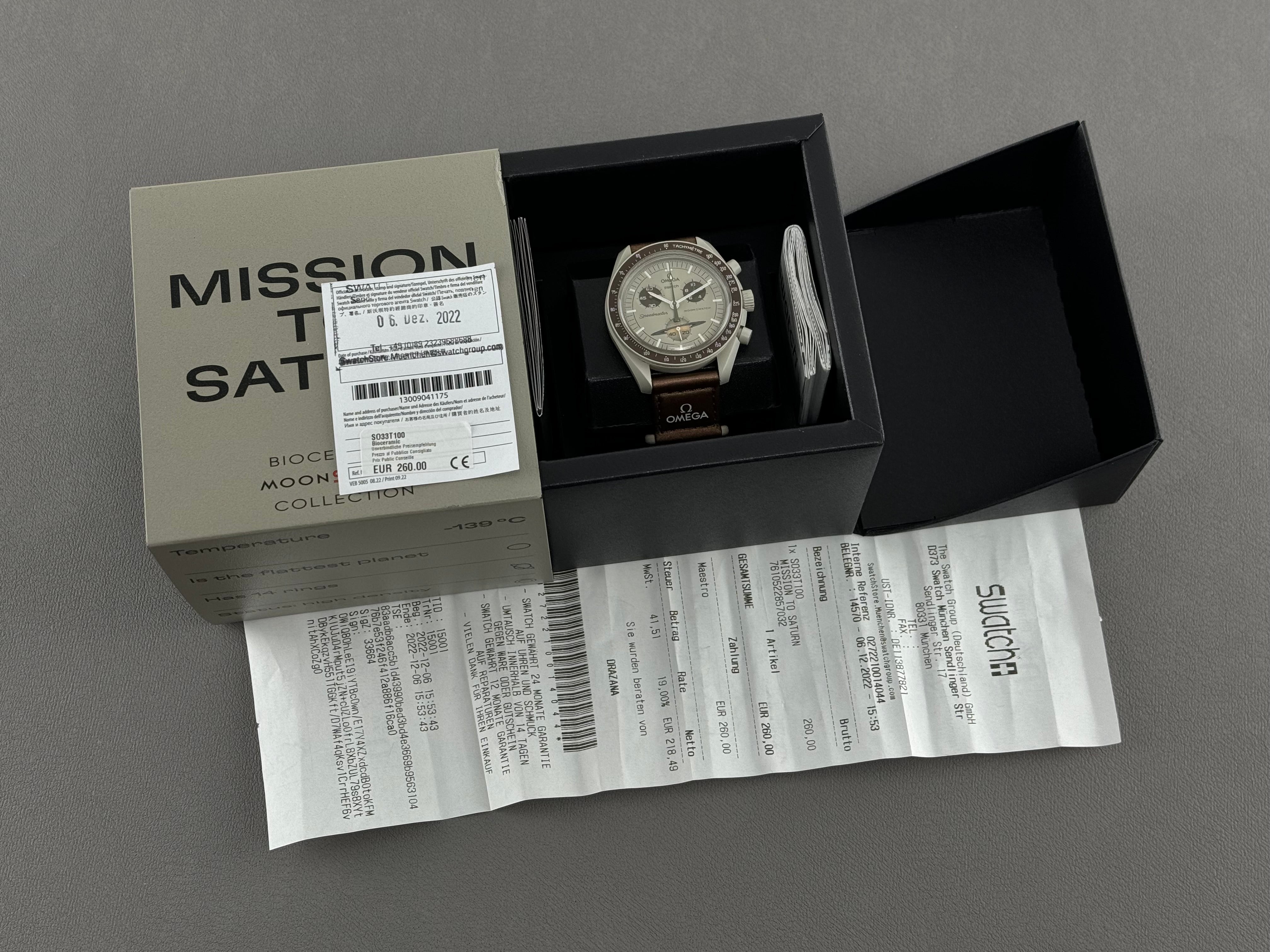 Omega x Swatch MoonSwatch mission to Saturn SO33T100 