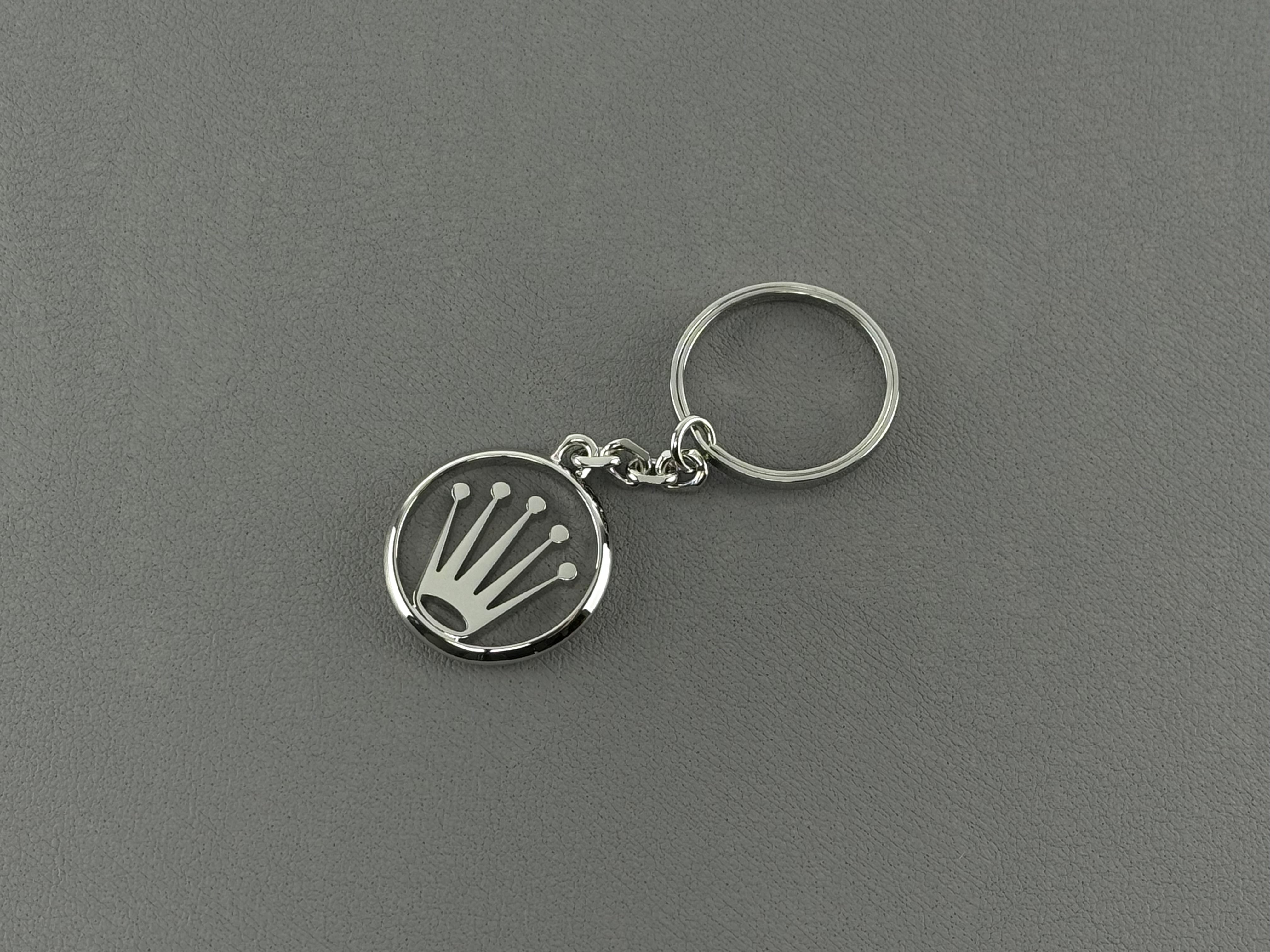 Rolex keychain in silver