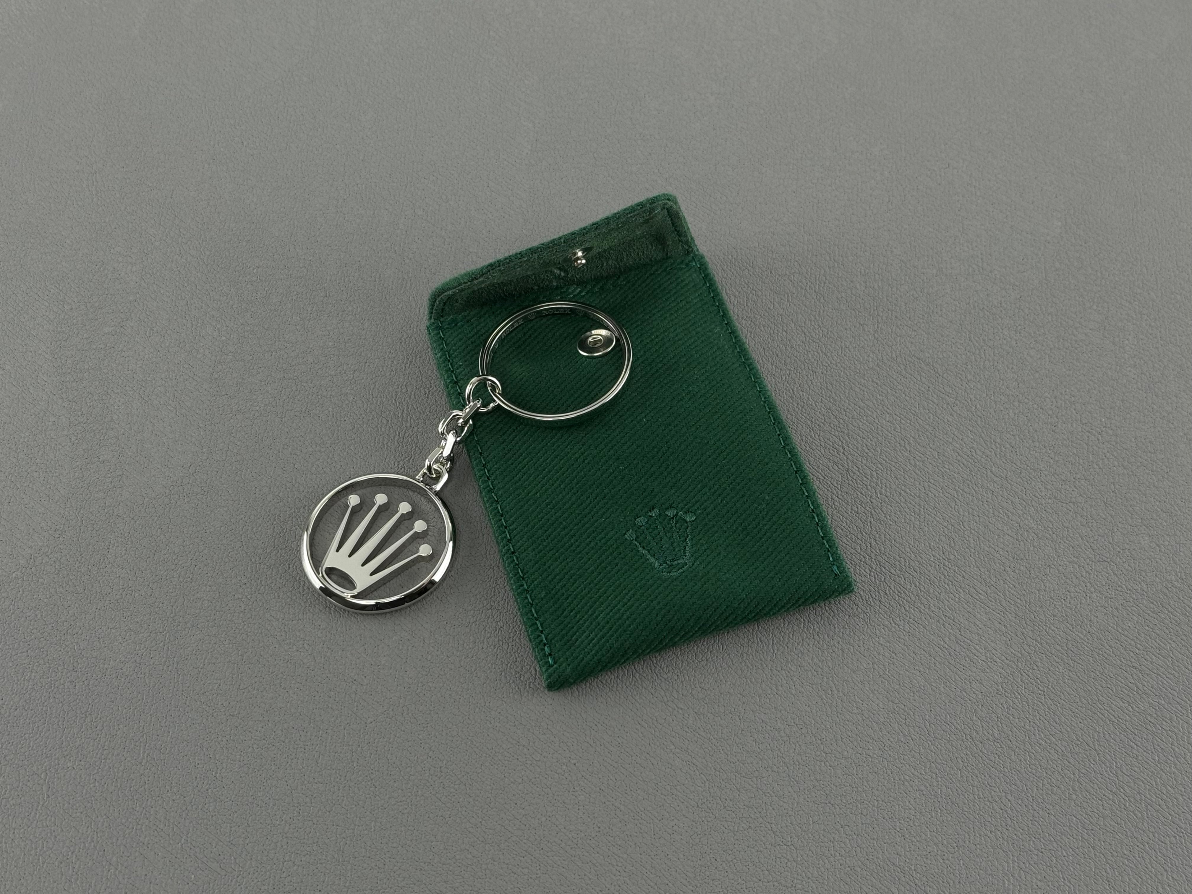 Rolex keychain in silver