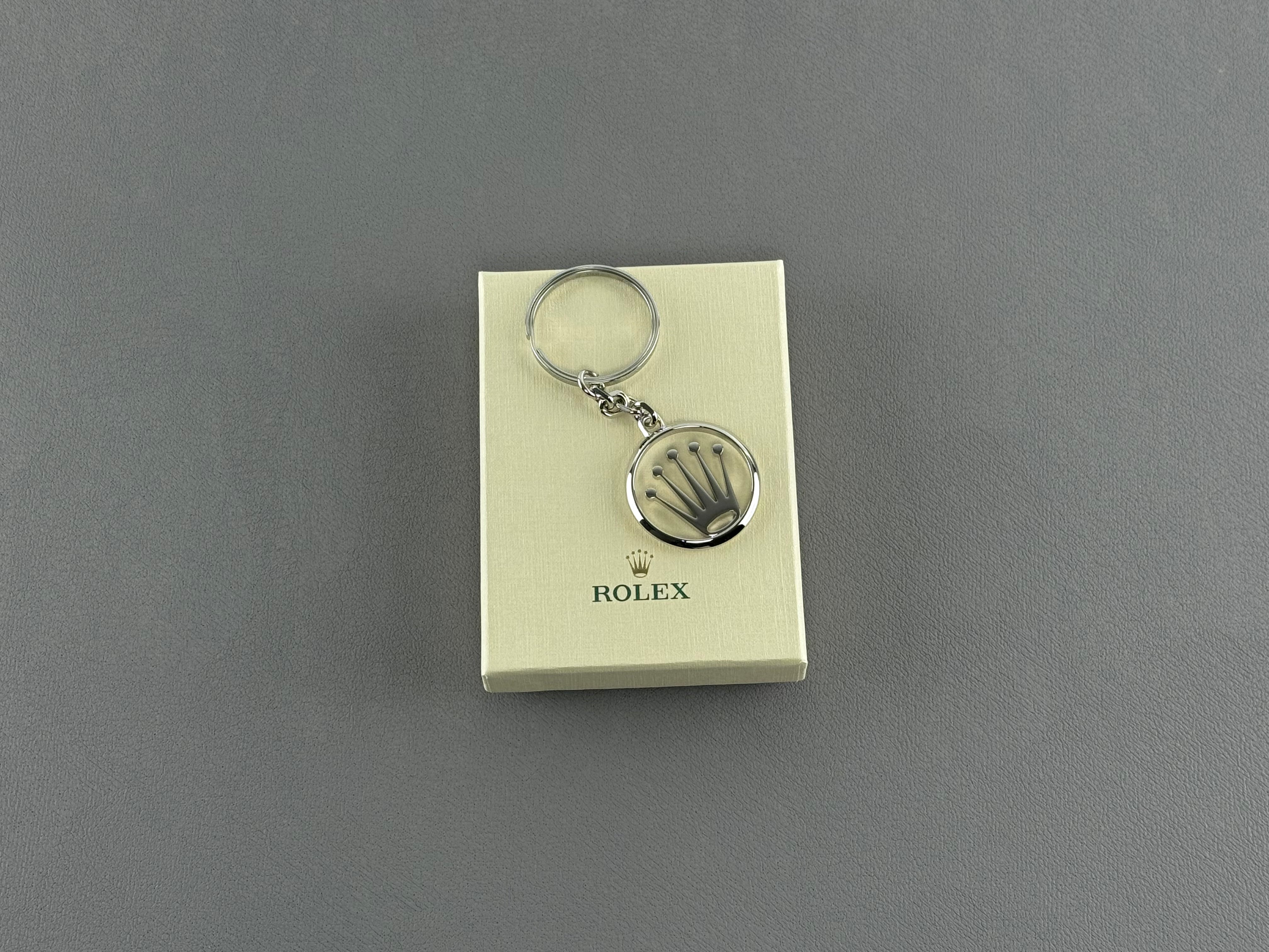 Rolex keychain in silver