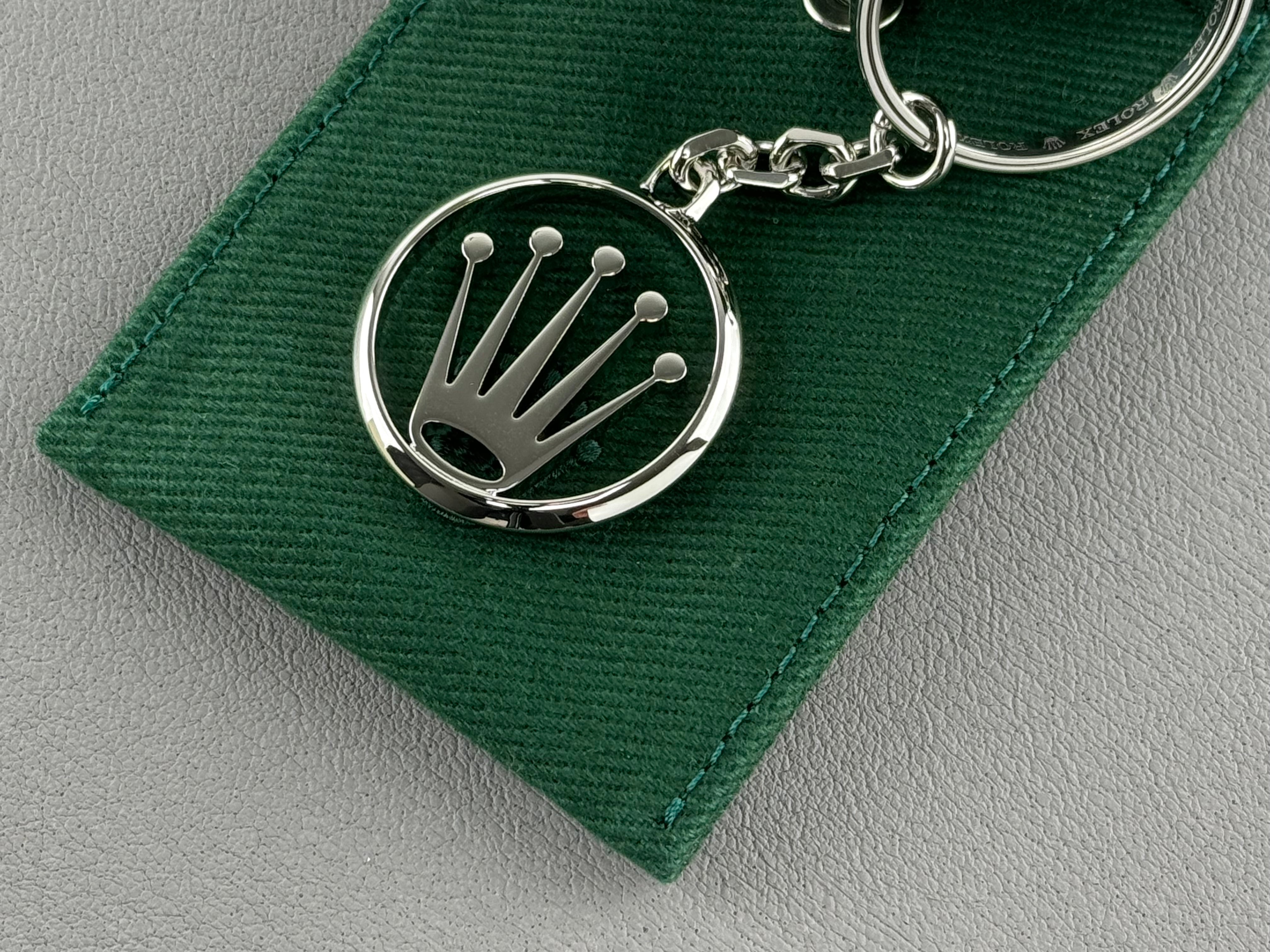 Rolex keychain in silver