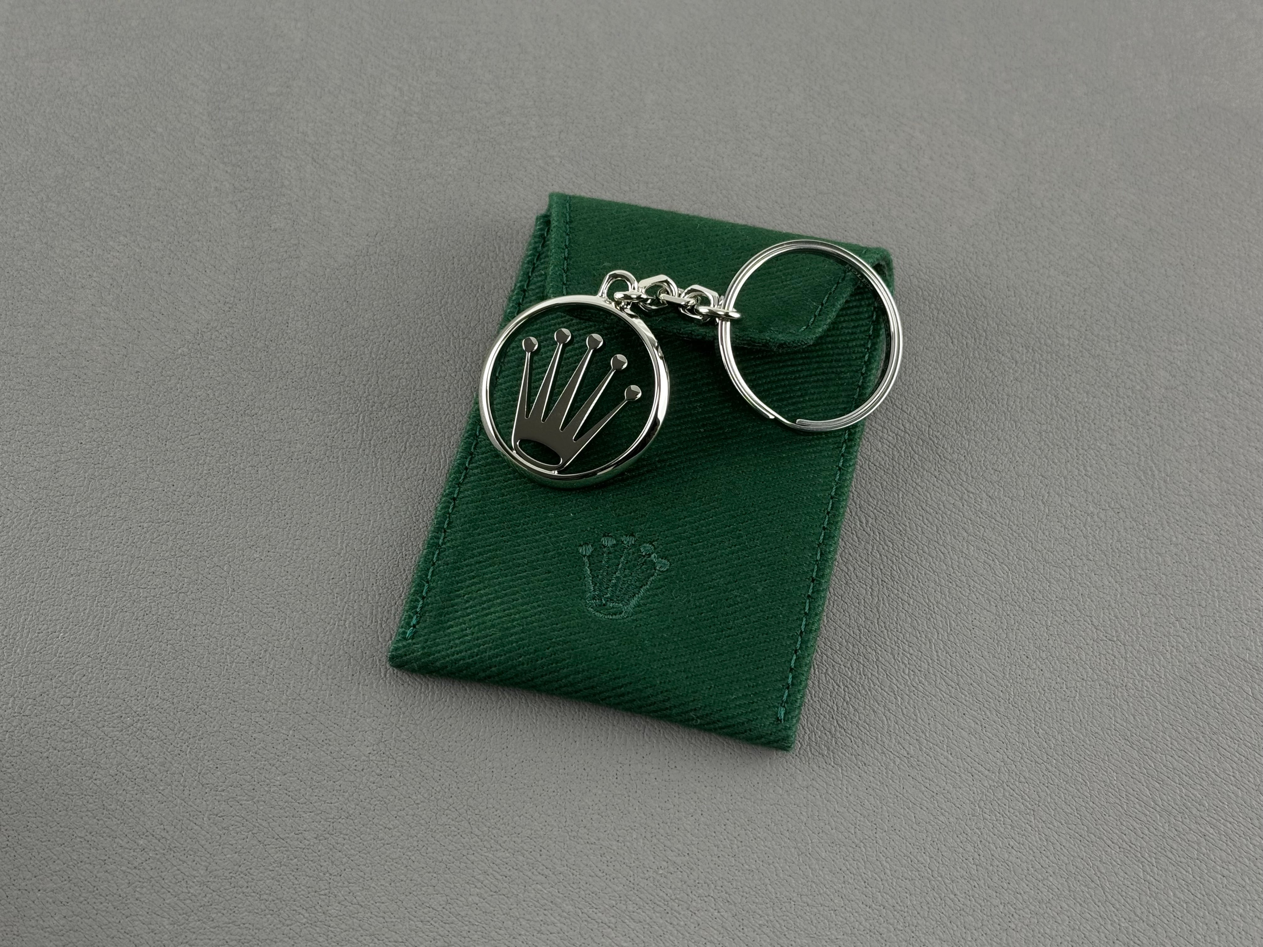 Rolex keychain in silver