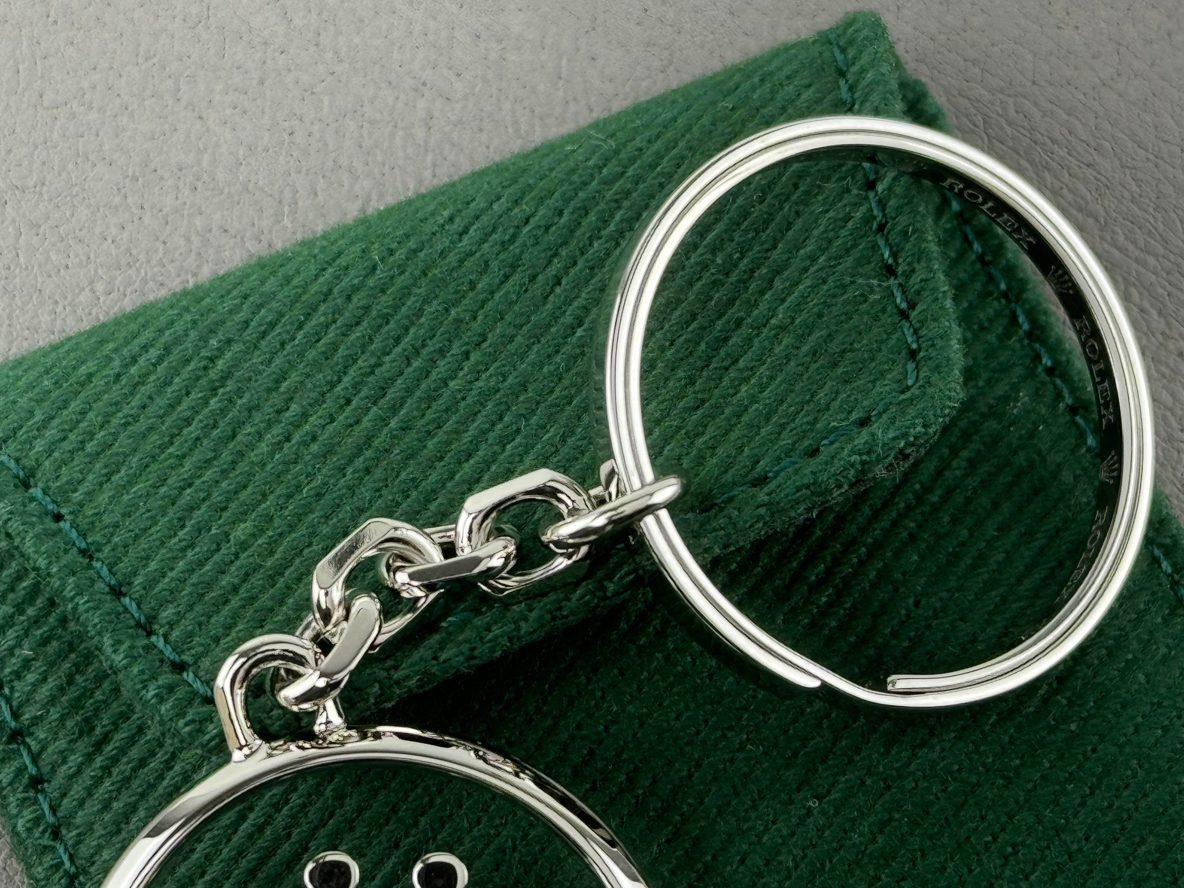 Rolex keychain in silver