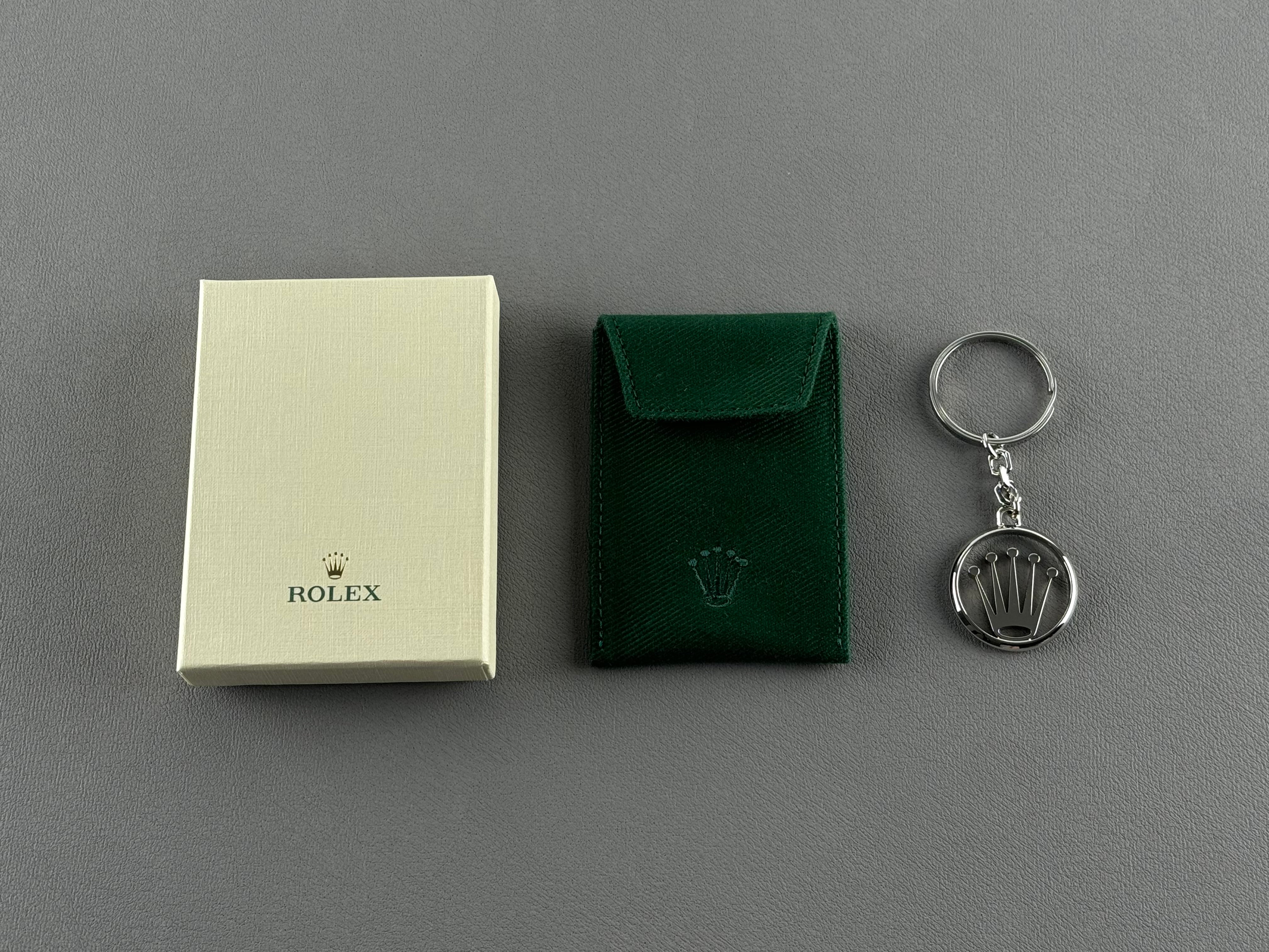 Rolex keychain in silver