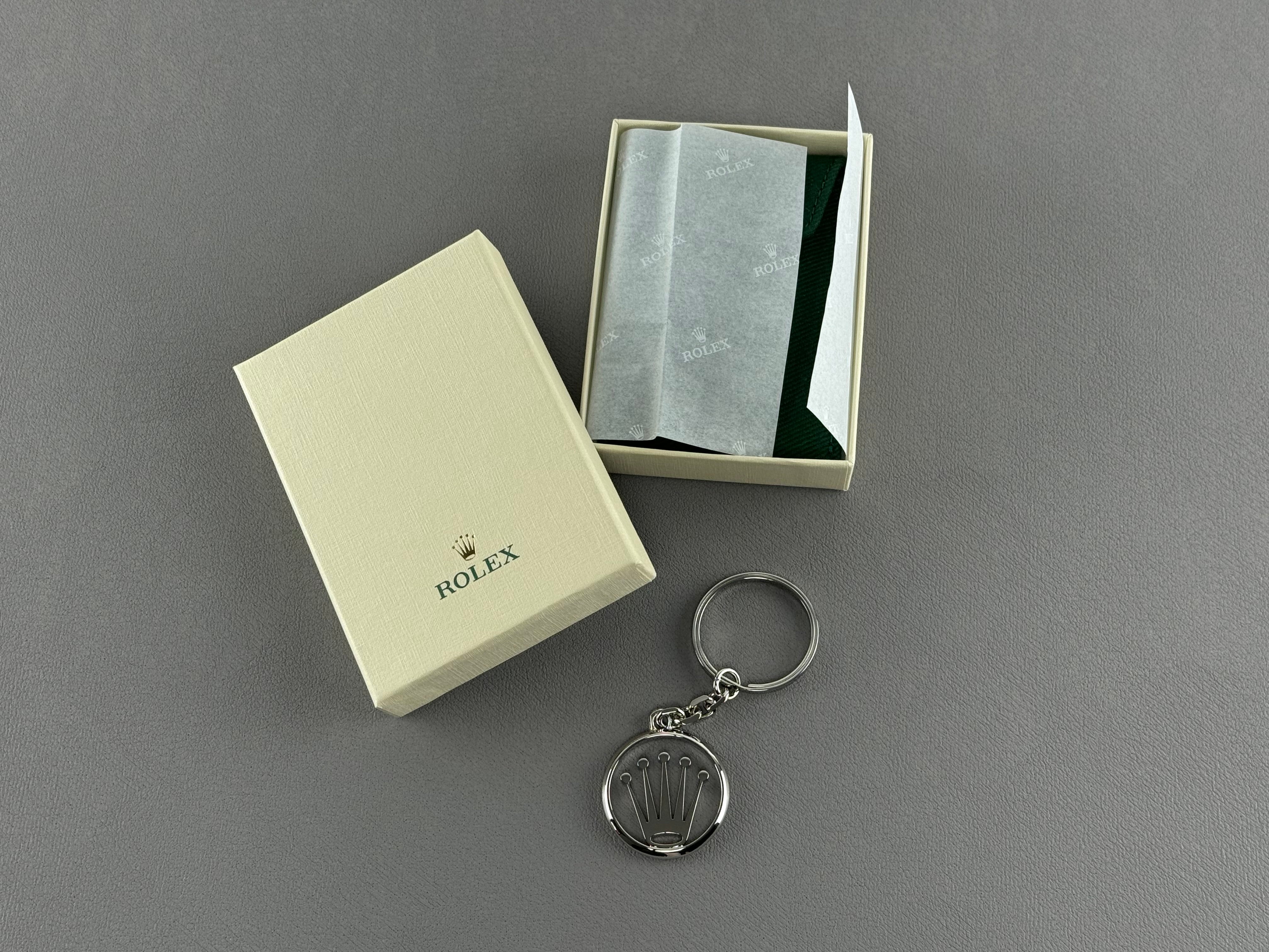 Rolex keychain in silver