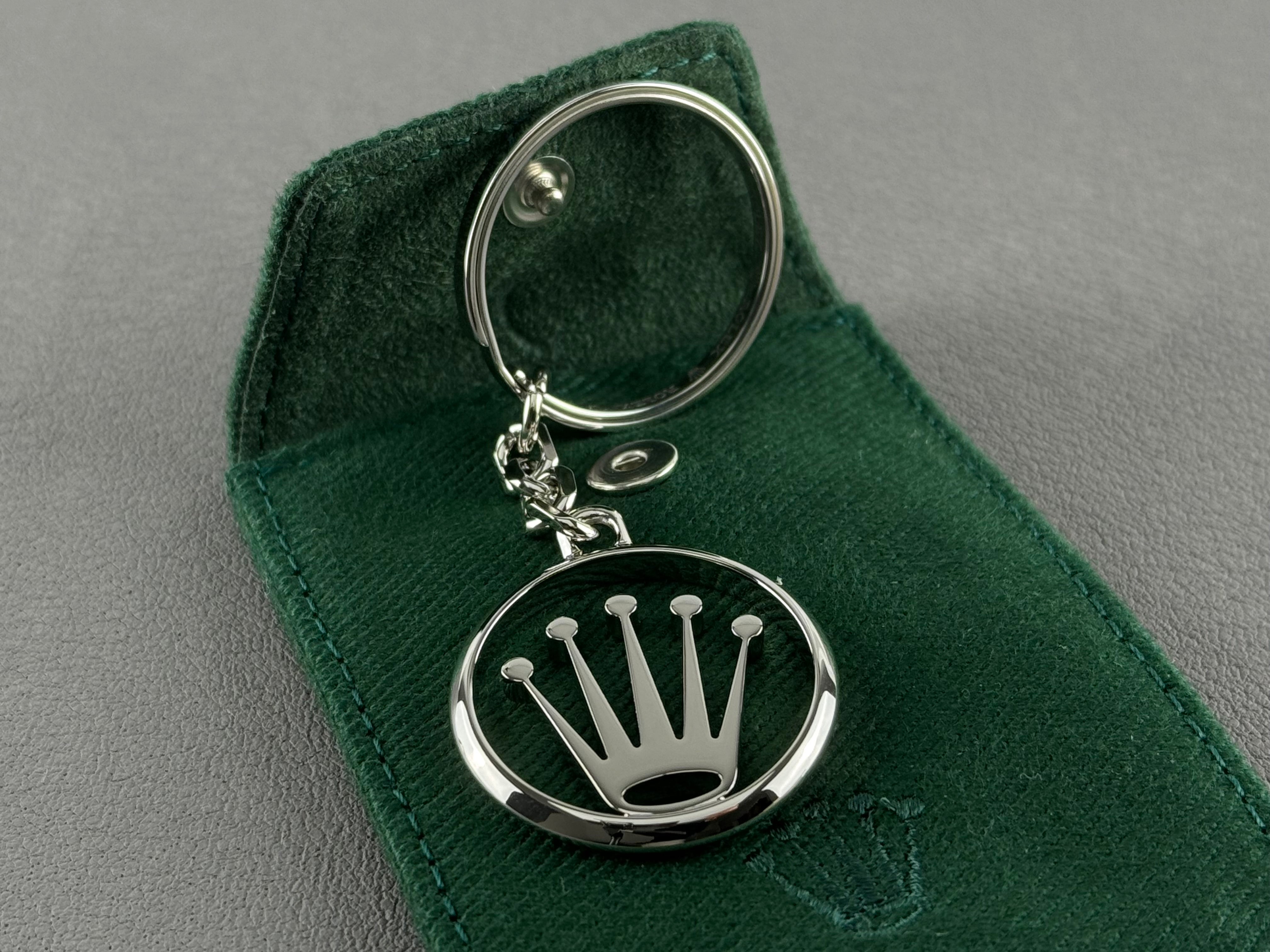 Rolex keychain in silver