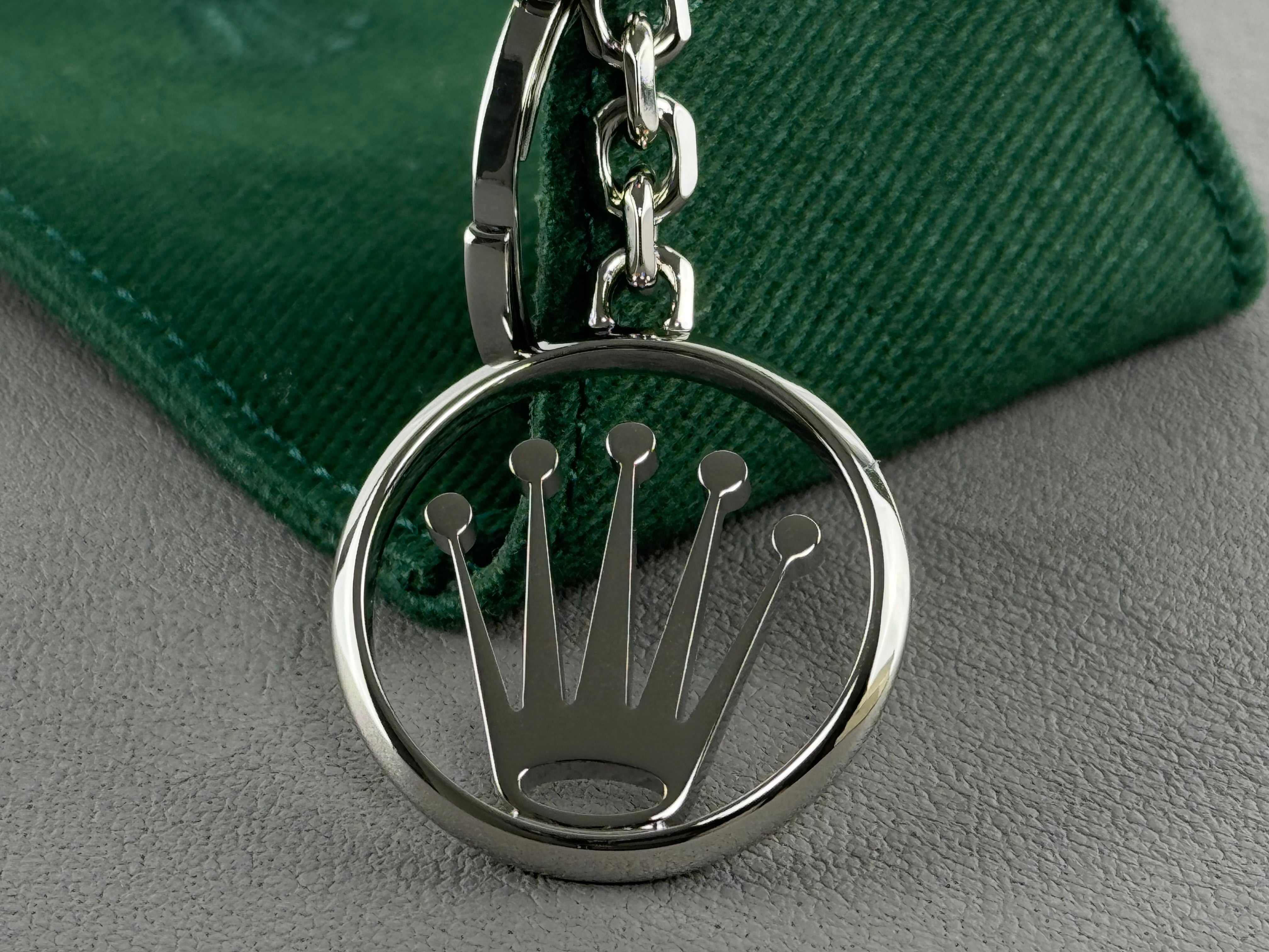 Rolex keychain in silver