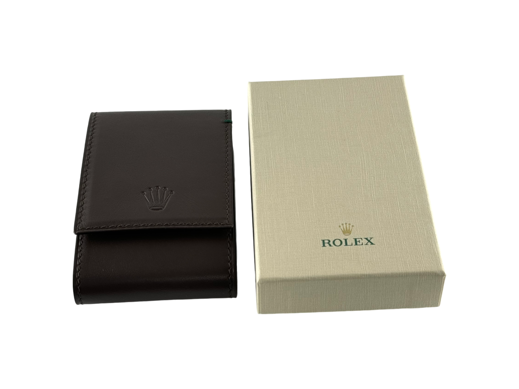 Rolex watch case with outer box brown