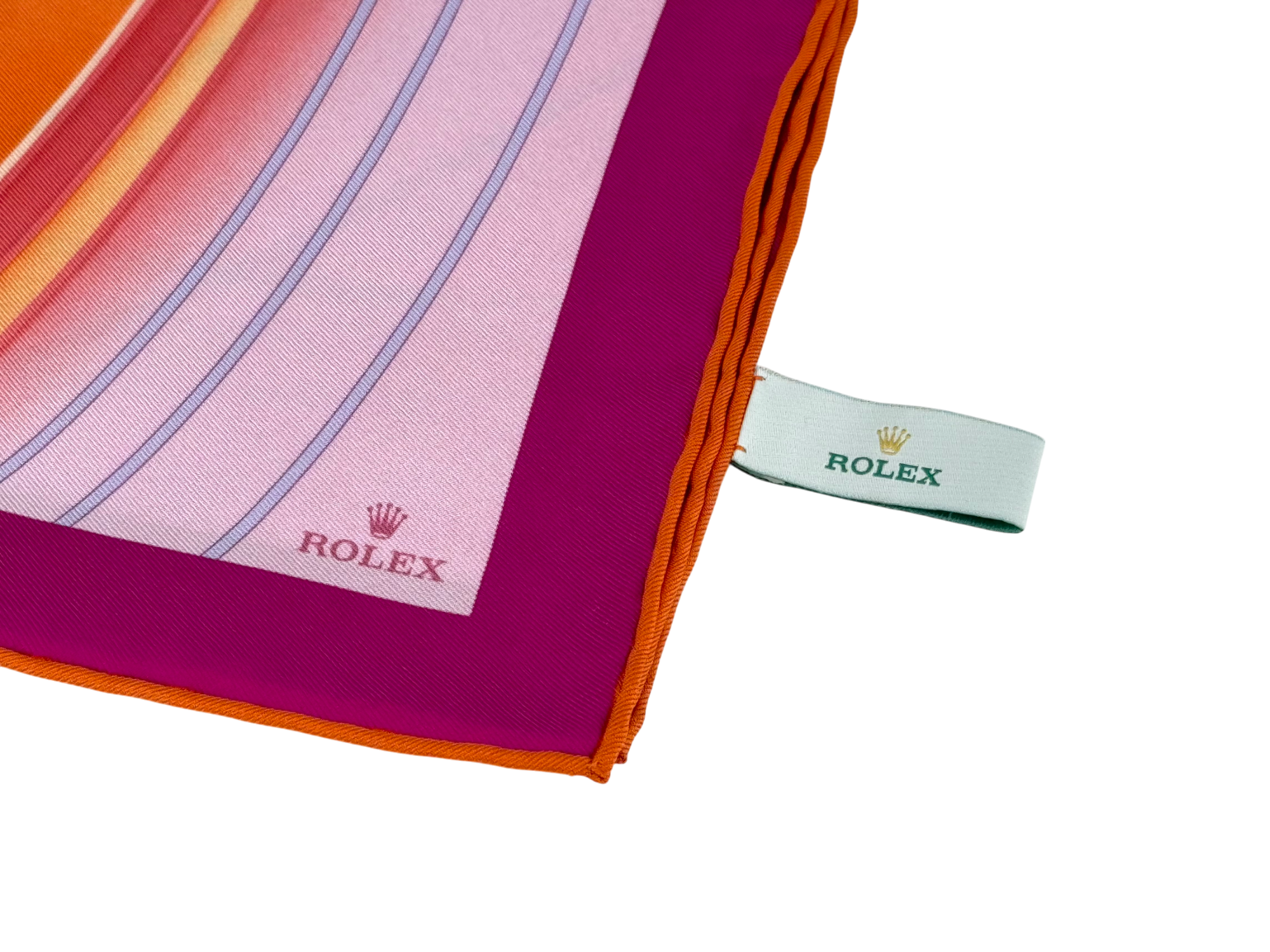 Rolex Silk Scarf 100% Silk Pink