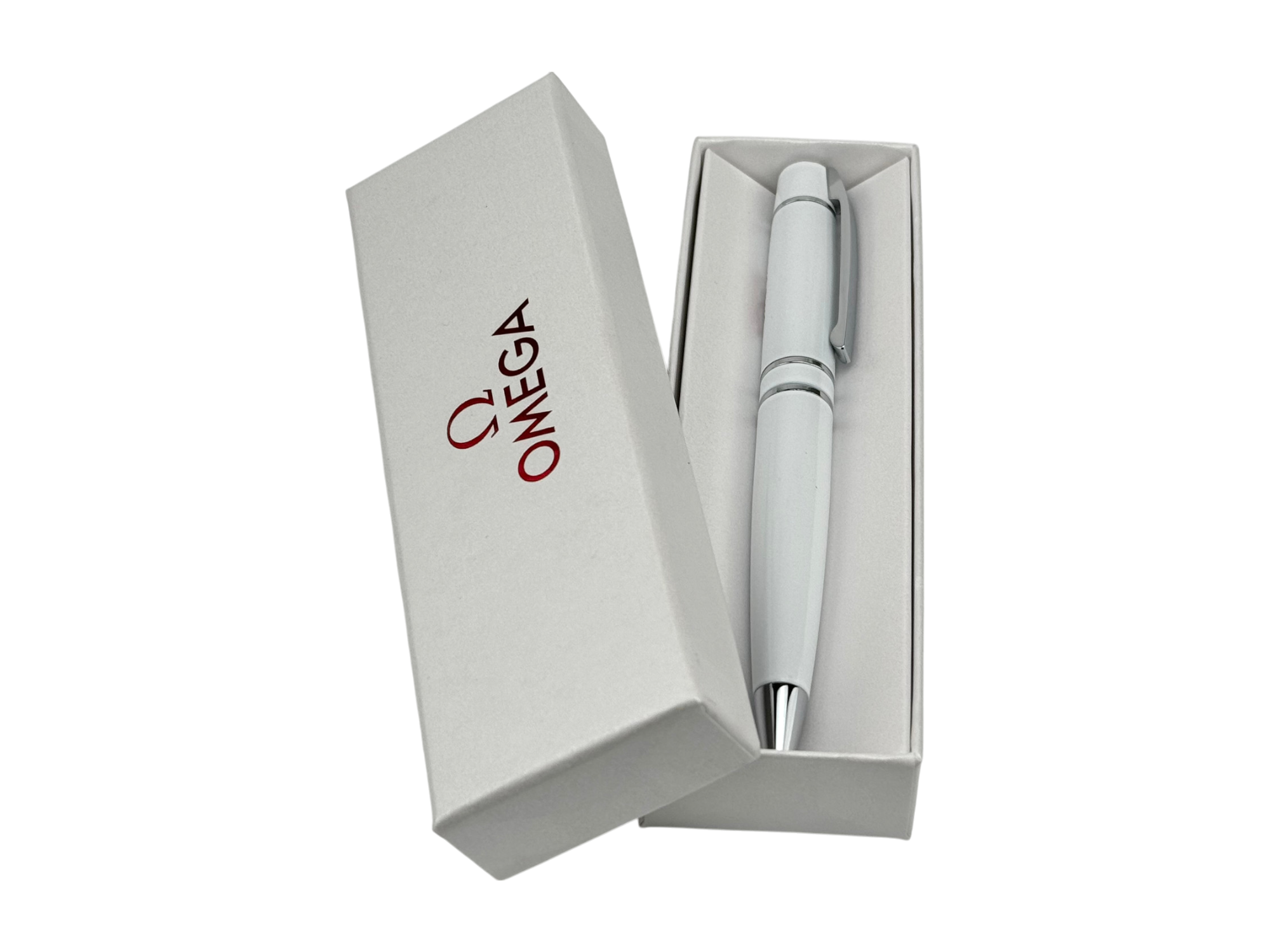 Omega ballpoint pen white