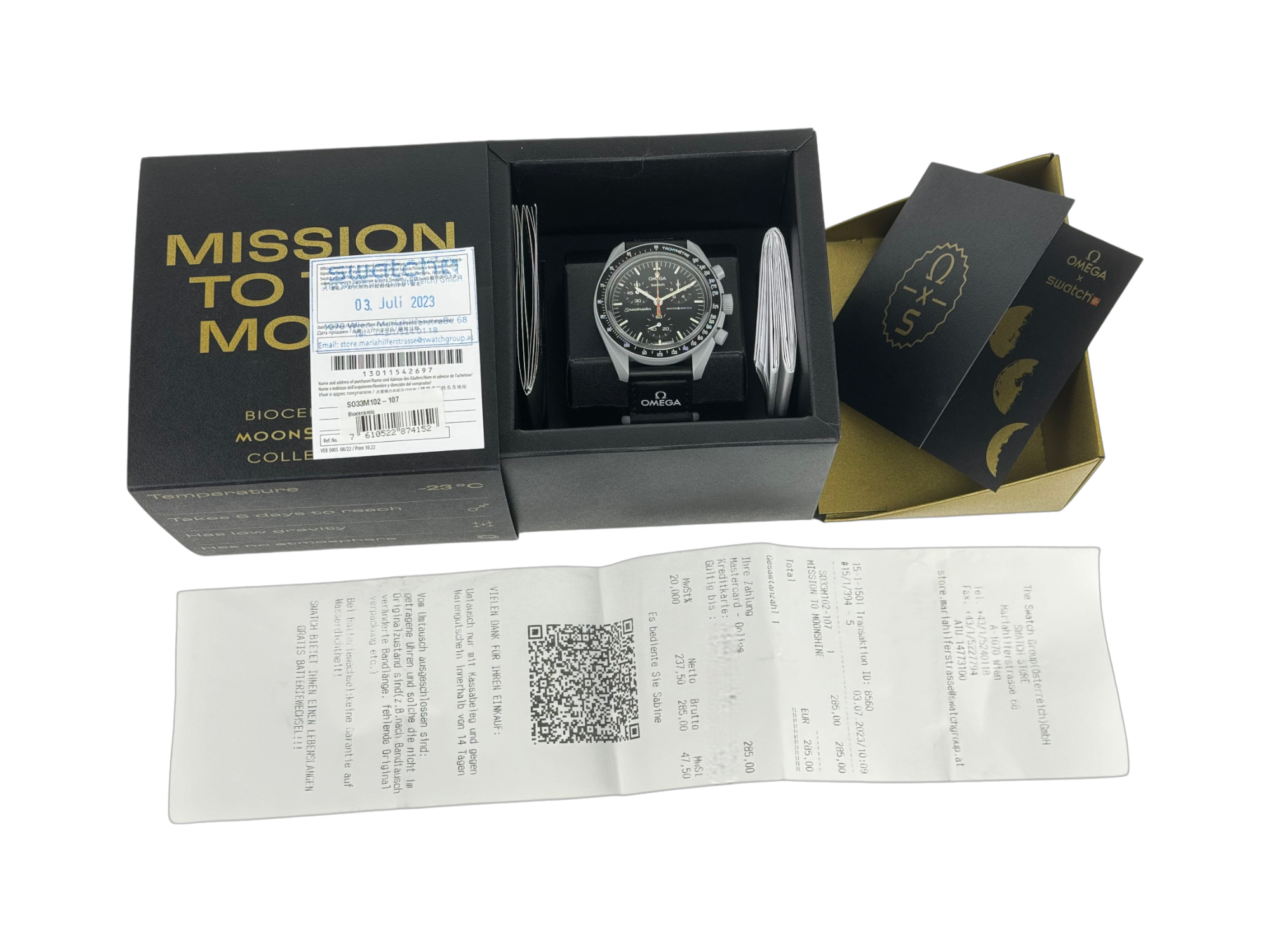 Omega x Swatch MoonSwatch Mission To The Moon Moonshine Gold Strawberry Full Moon SO33M102