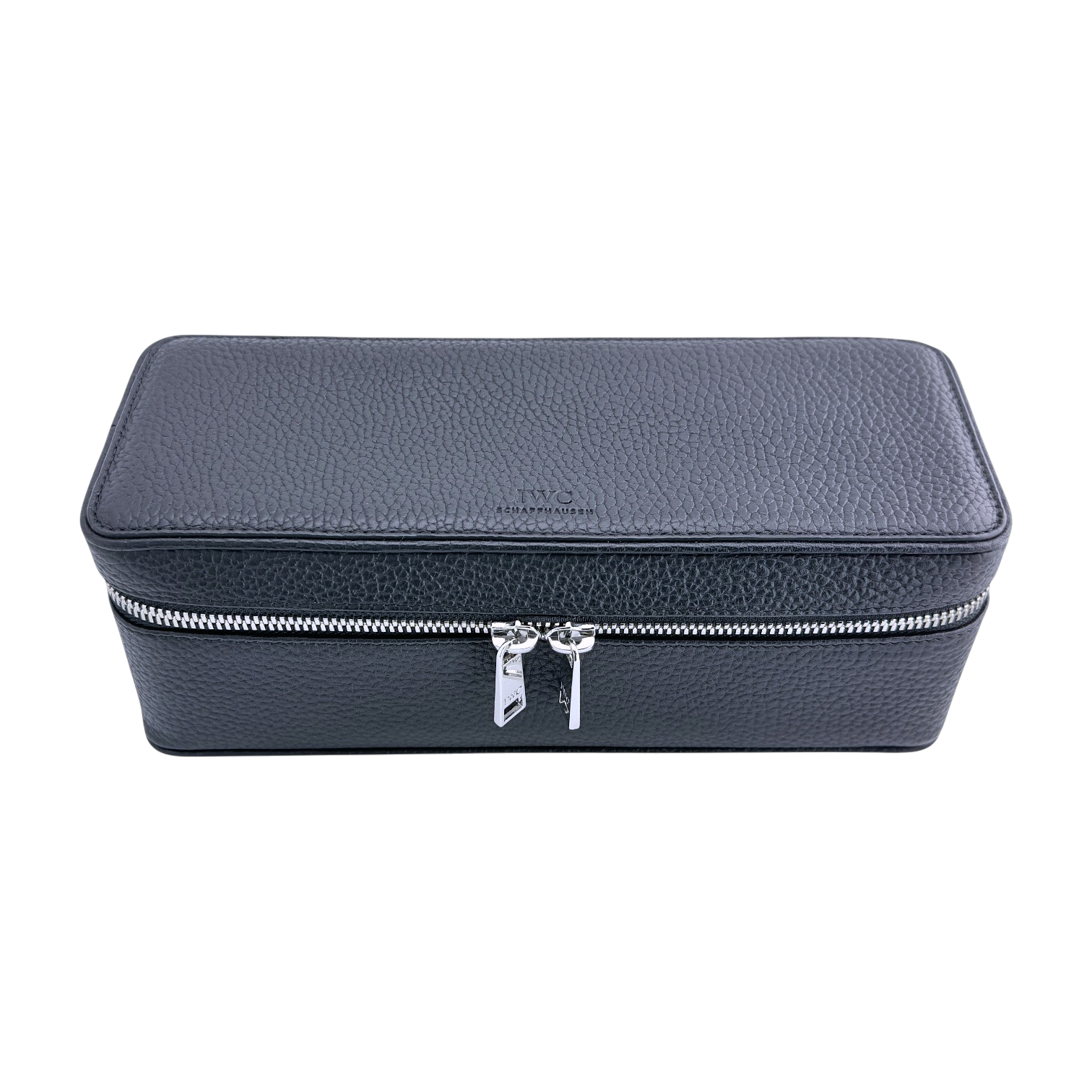 IWC-Schaffhausen 3-er Leder Uhrenetui Etui Reiseetui Reisebox Schwarz