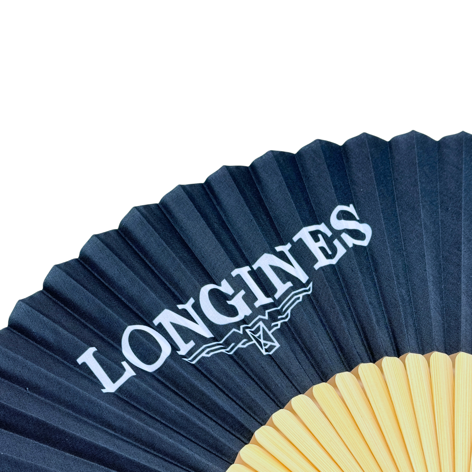 Longines Fächer Holzfächer Handfächer Blau wooden hand fan blue