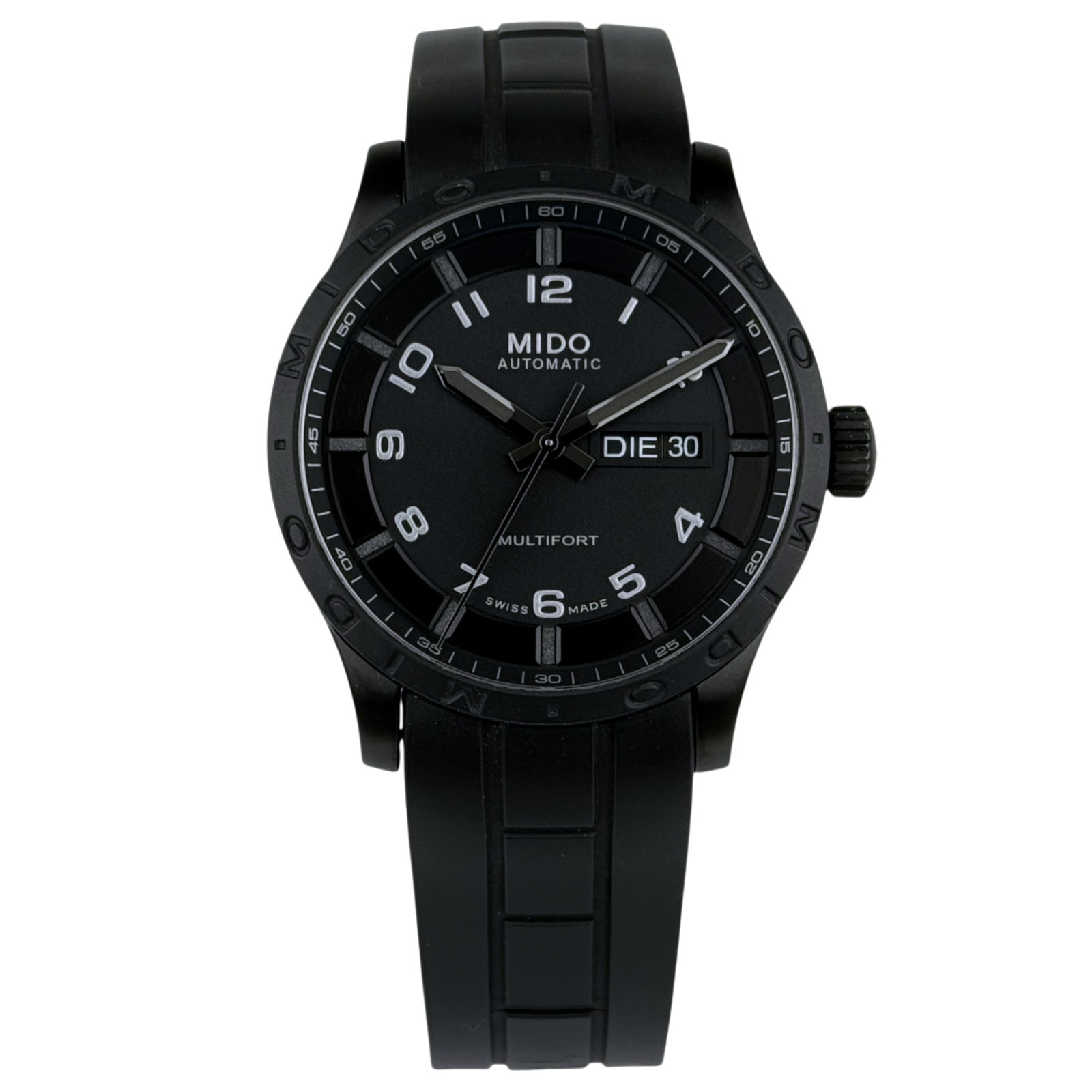 Mido Multifort Gent 42 mm Herrenuhr Uhr Automatik Edelstahl Schwarz M018430A