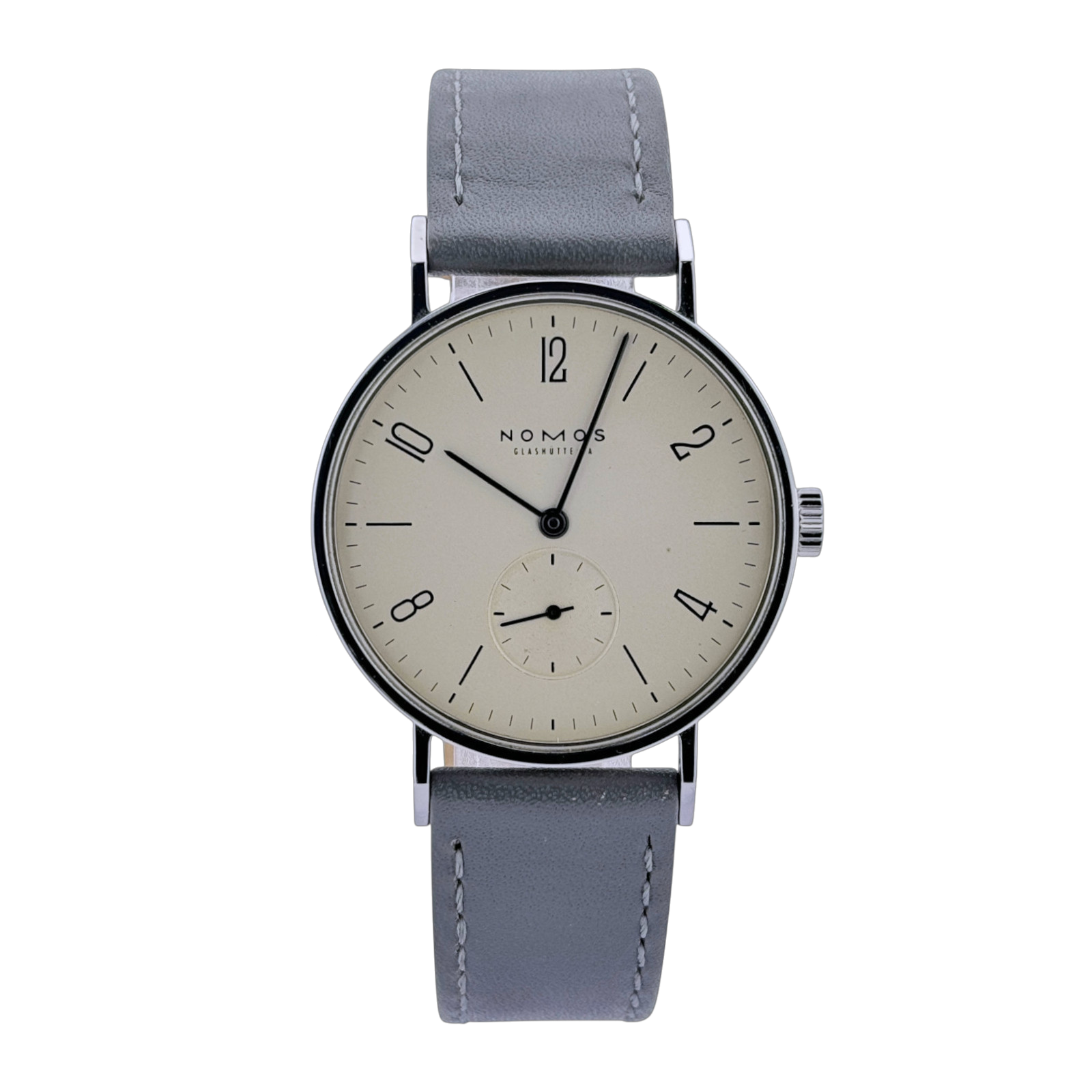 NOMOS Glashütte Tangente 35 mm Herrenuhr Edelstahl Handaufzug men's watch
