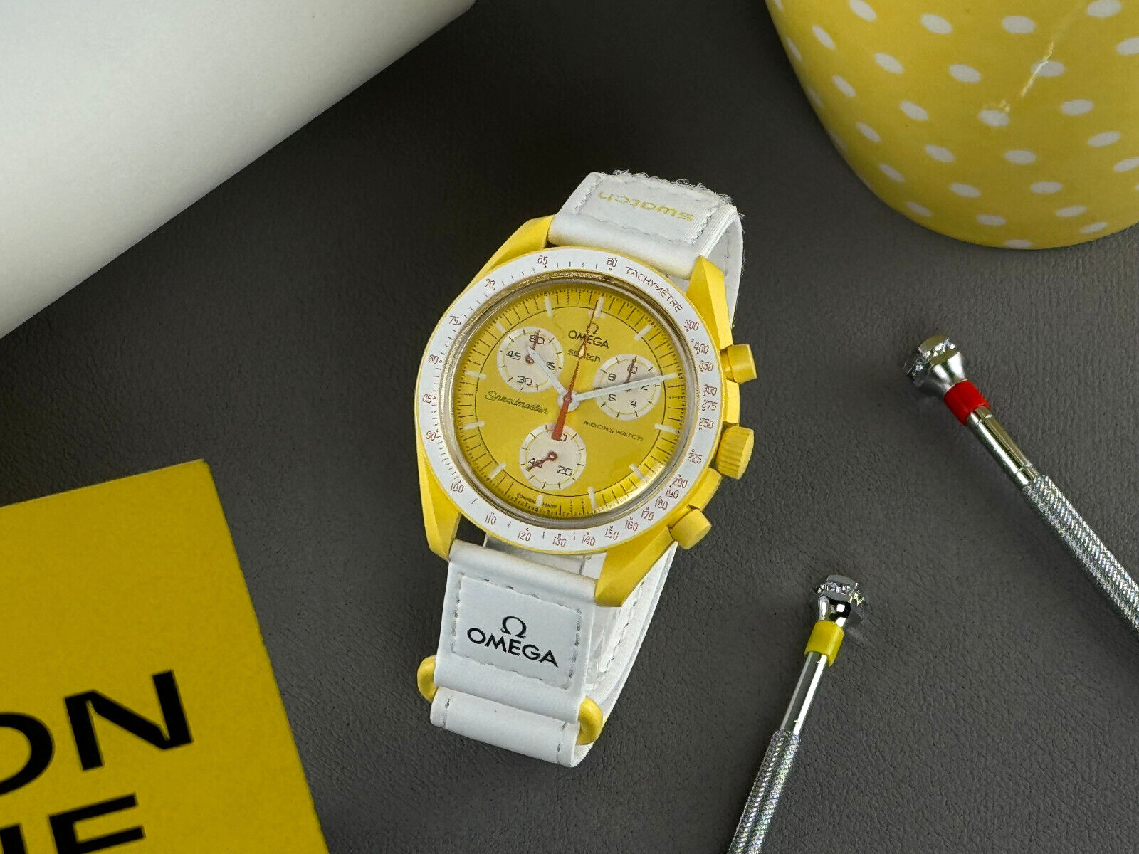  Omega Swatch Speedmaster MoonSwatch Mission To The Sun SO33J100 Gelb Yellow 42