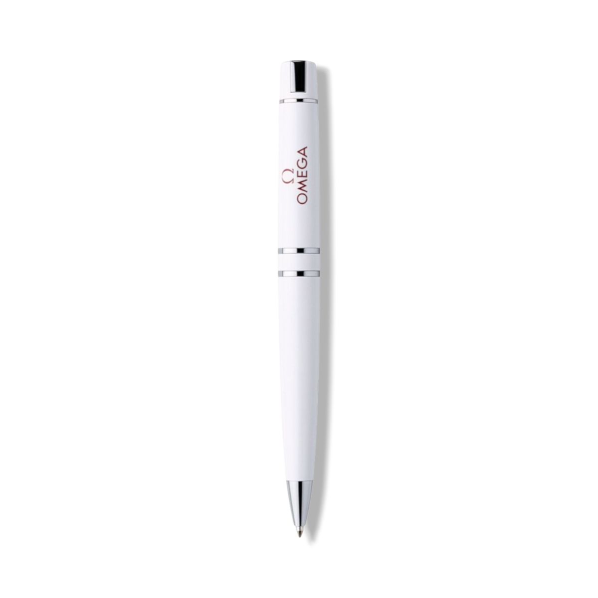 新品同様 オメガ ボールペン OMEGA 筆記用具 文房具 ホワイト シルバー