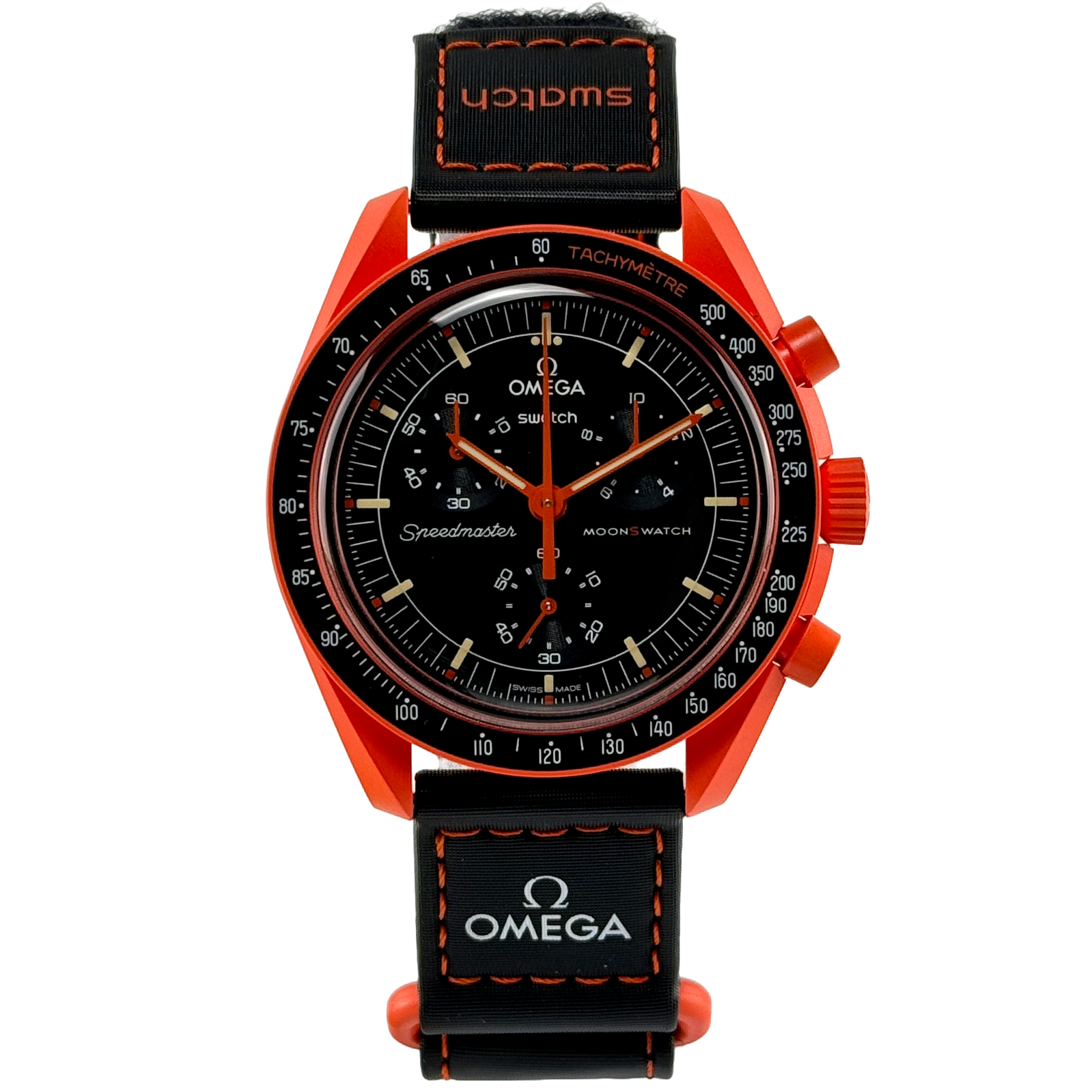  Omega x Swatch Speedmaster MoonSwatch Mission on Earth Lava Uhr watch SO33O100