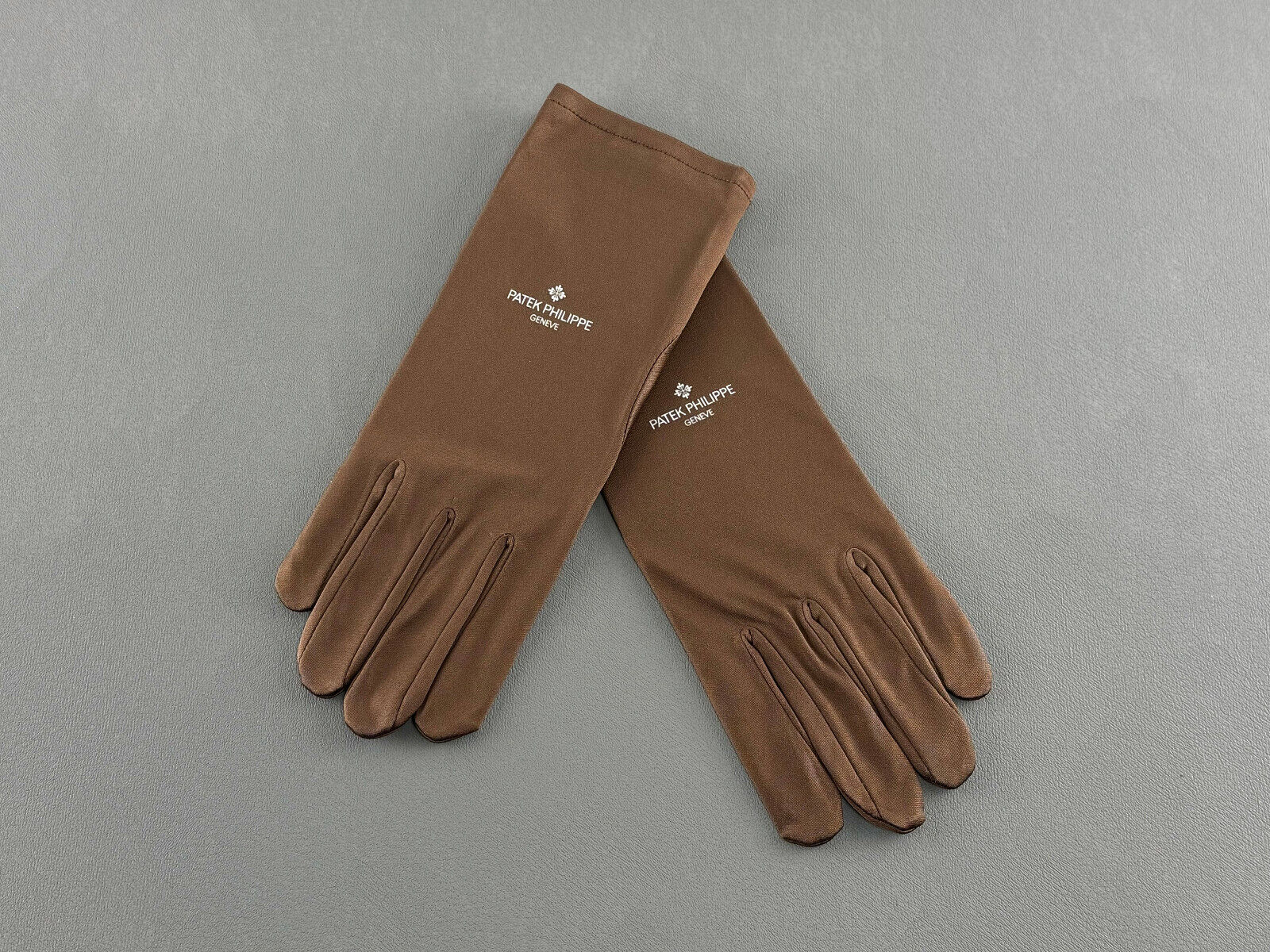 Patek Philippe Juwelier Handschuhe Polyester gloves Braun brown