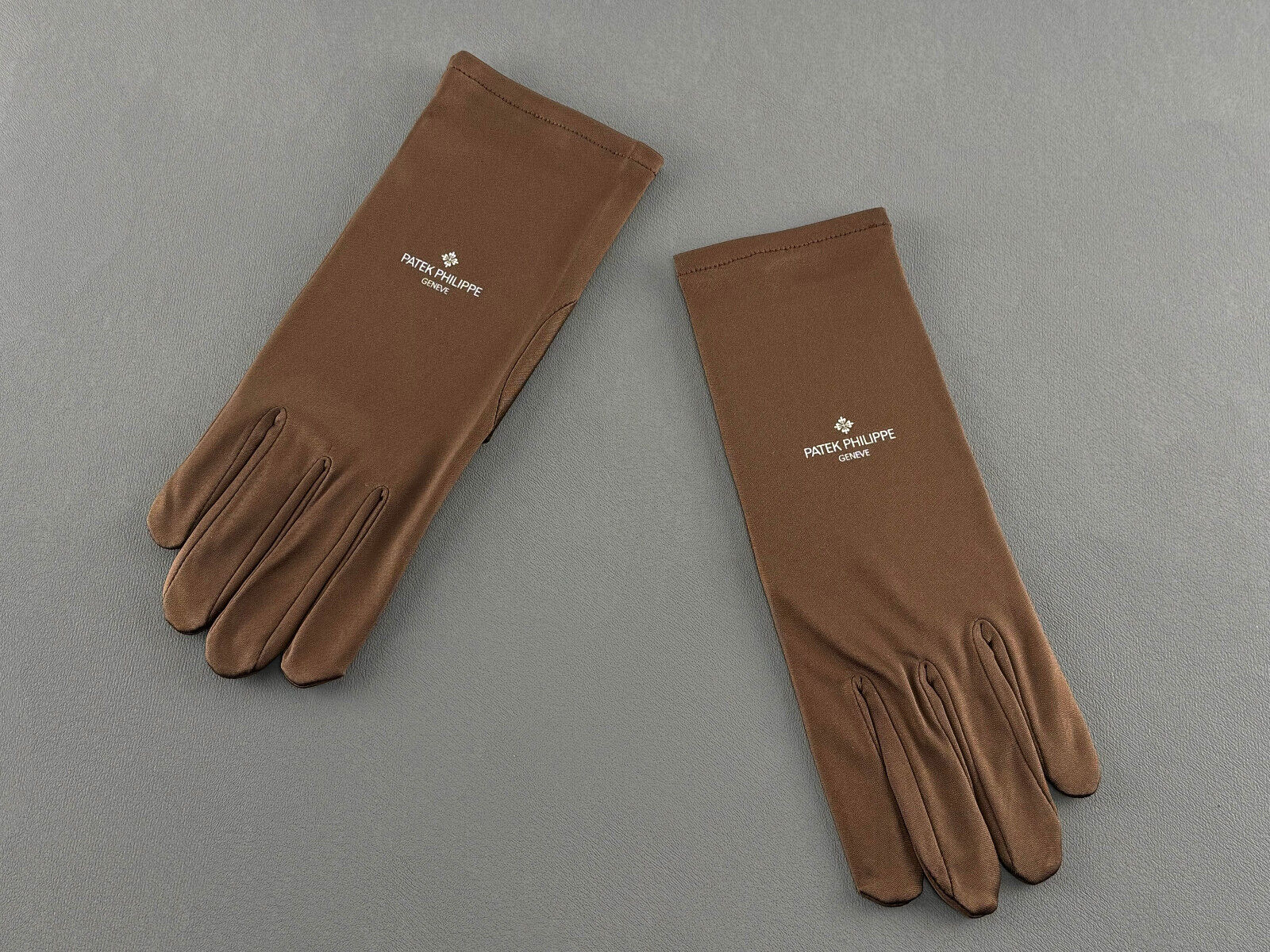 Patek Philippe Juwelier Handschuhe Polyester gloves Braun brown