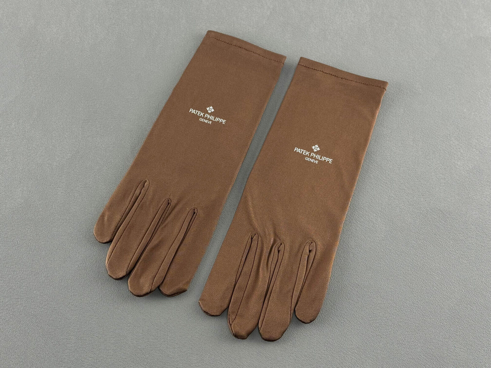 Patek Philippe Juwelier Handschuhe Polyester gloves Braun brown