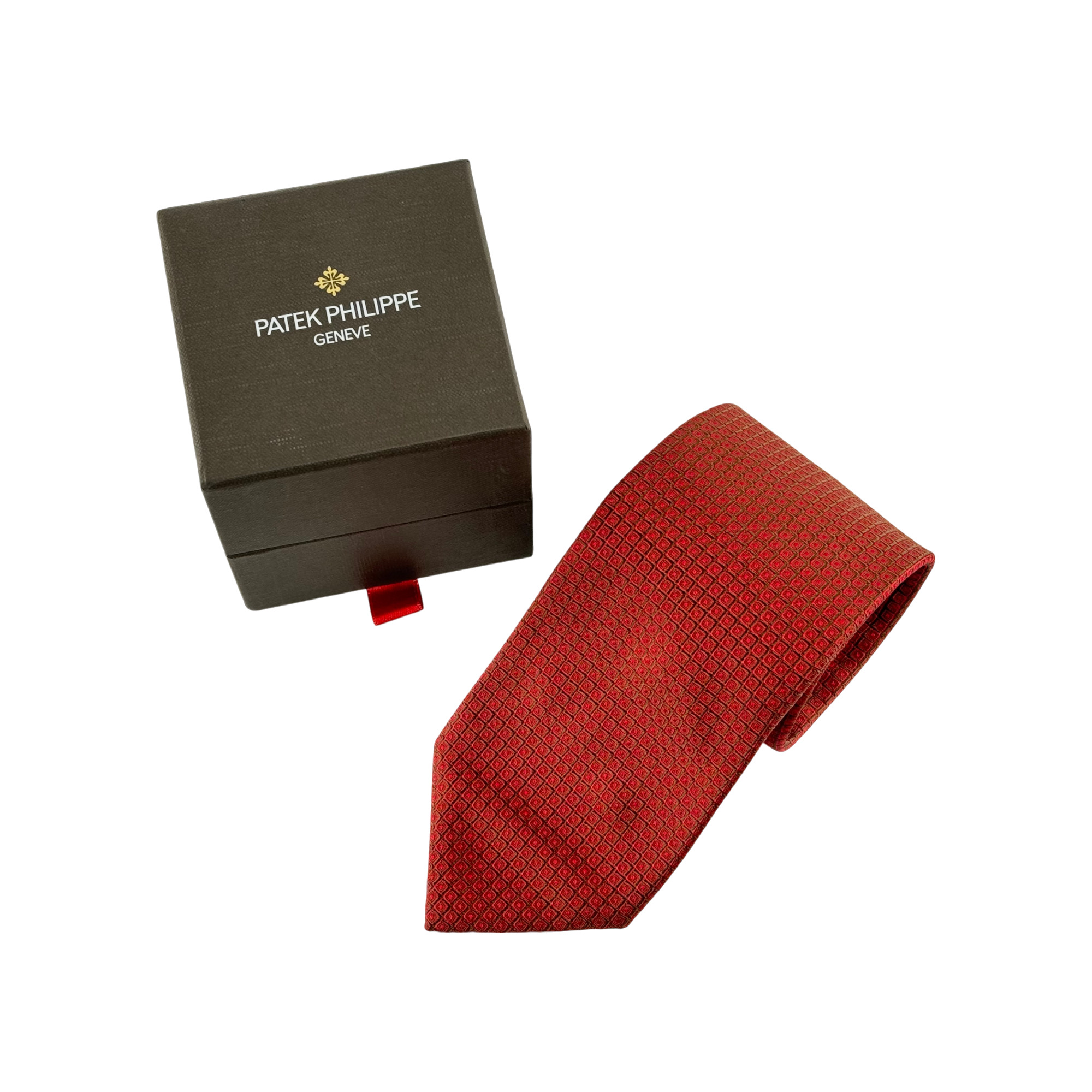Patek Philippe Krawatte Schleife Rot 100 % Seide silk tie necktie red