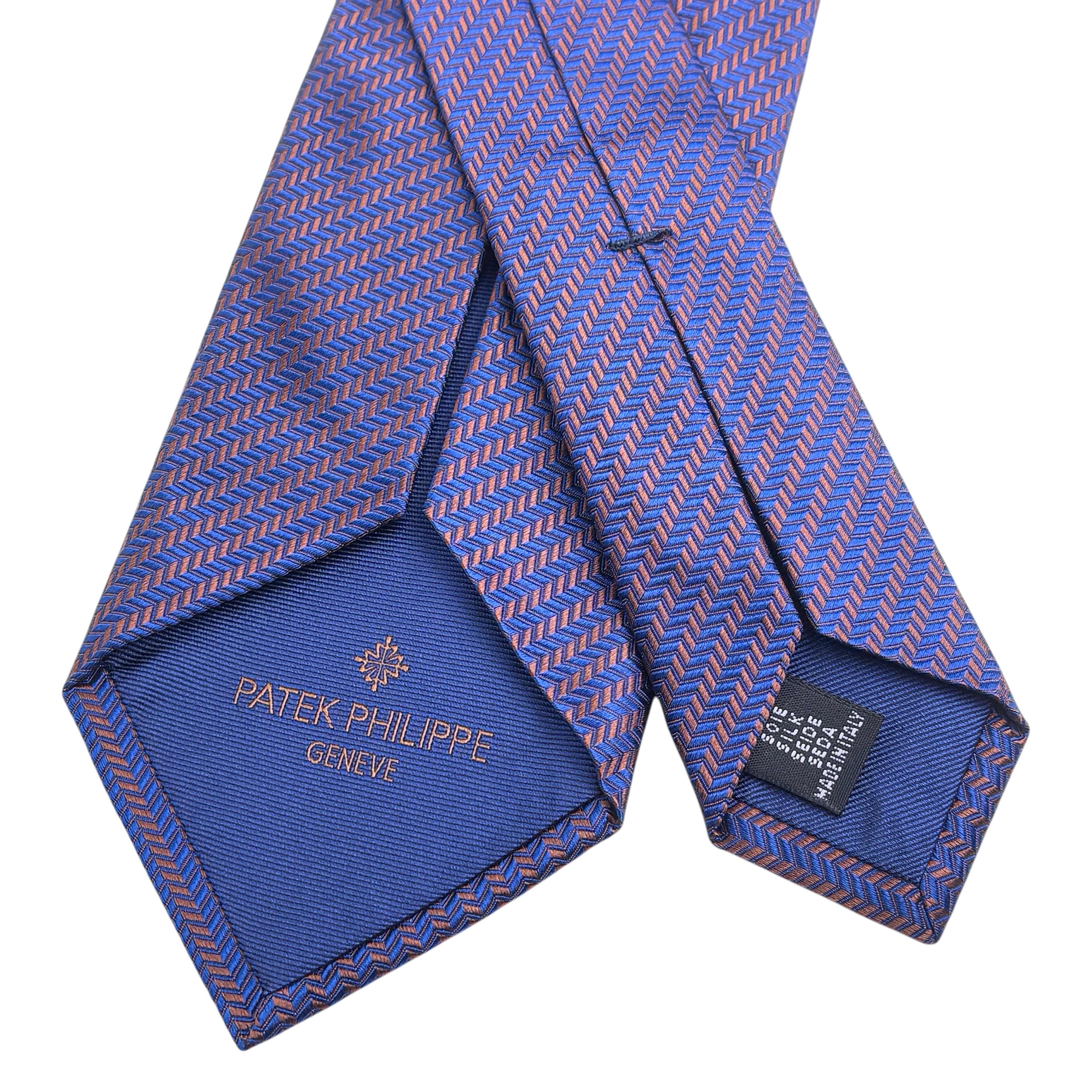 Patek Philippe Krawatte in Blau/Braun aus 100 % Seide (2025)