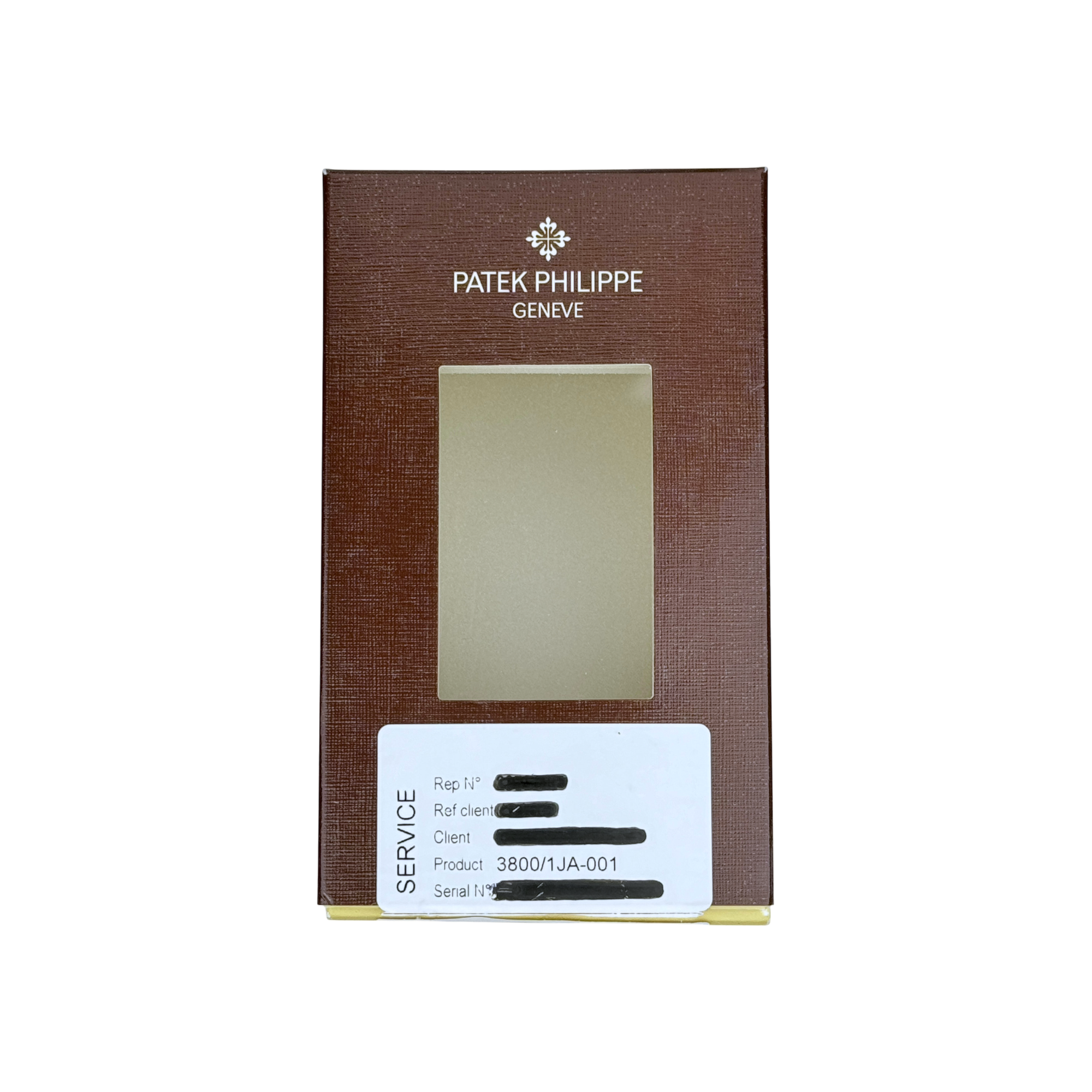 Patek Philippe Transportbox Servicebox Box Etui Umkarton Pappe Braun Brown