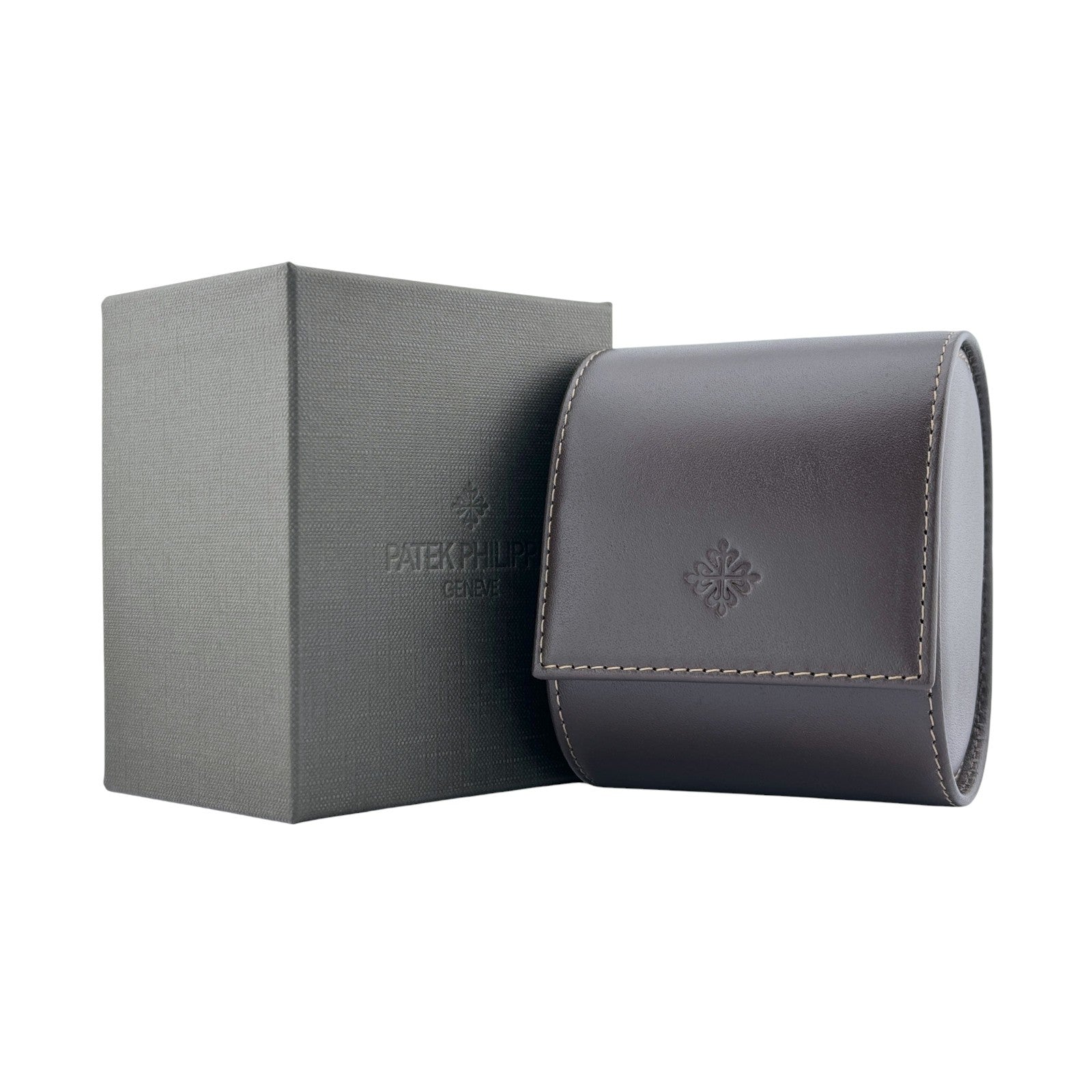Patek Philippe Uhrenetui Etui Reiseetui Box Matt Braun travel case pouch brown