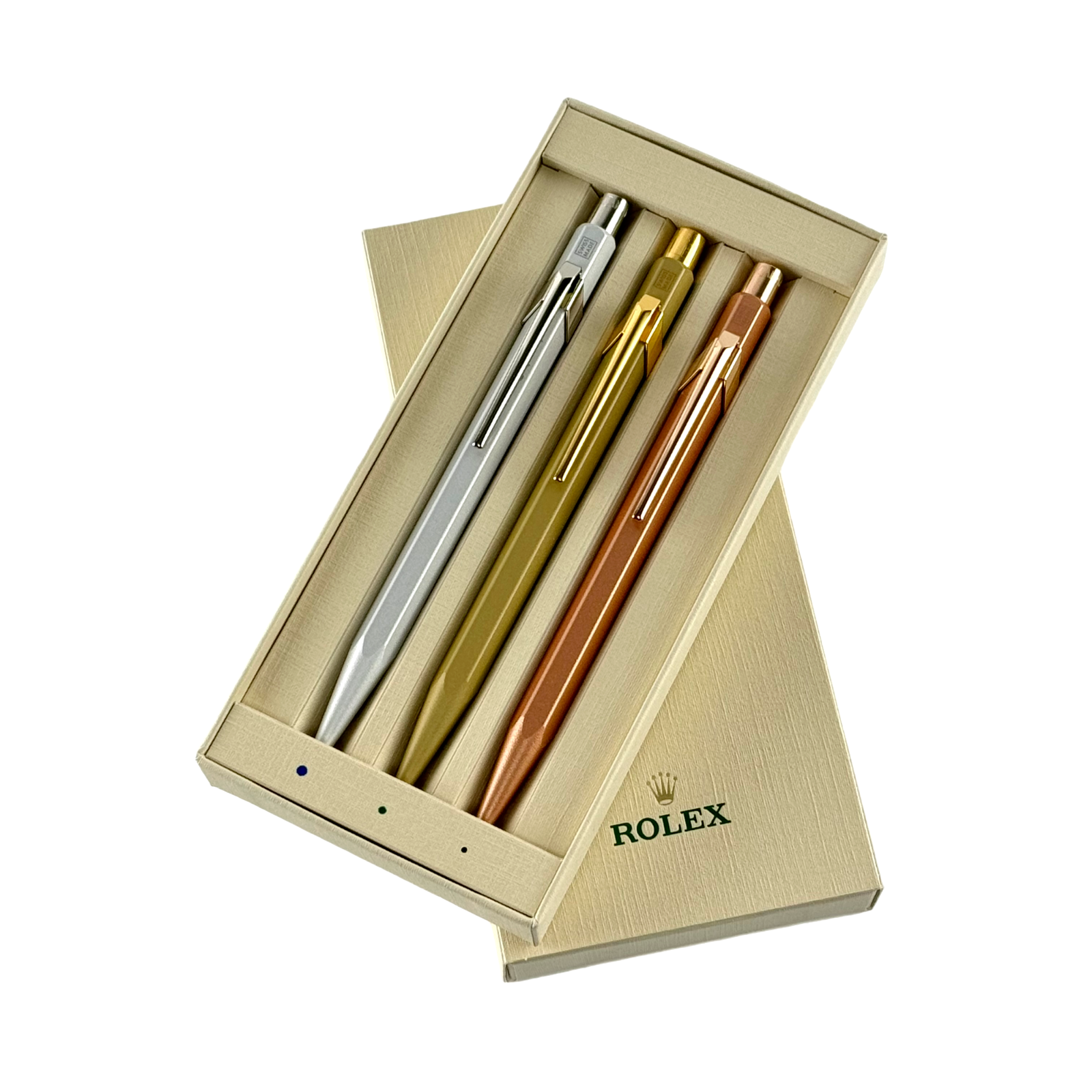 Rolex Caran D'ache Kugelschreiber Set Kuli Stift Schreiber ballpoint ben