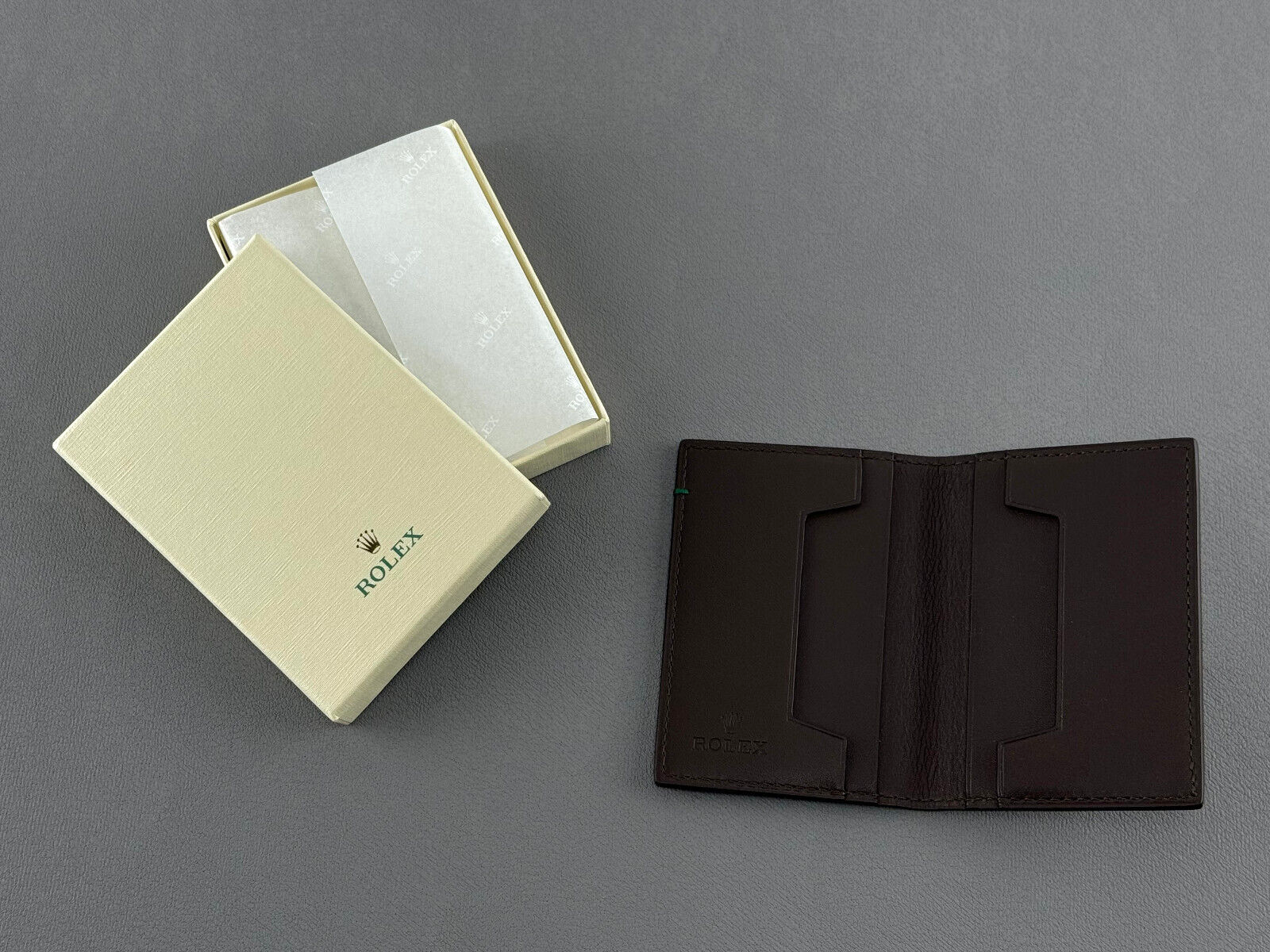 Rolex Card Holder Brown