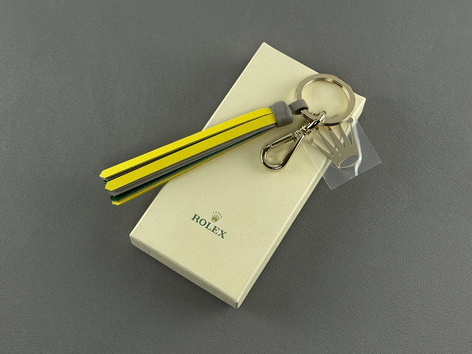 Rolex Schlüsselanhänger Anhänger keyring keychain key holder Gelb Edelstahl yellow
