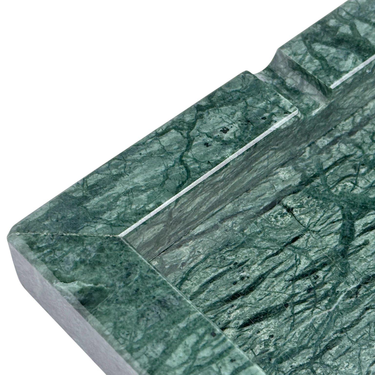Rolex Aschenbecher 16x16 cm aus grünem Marmor 