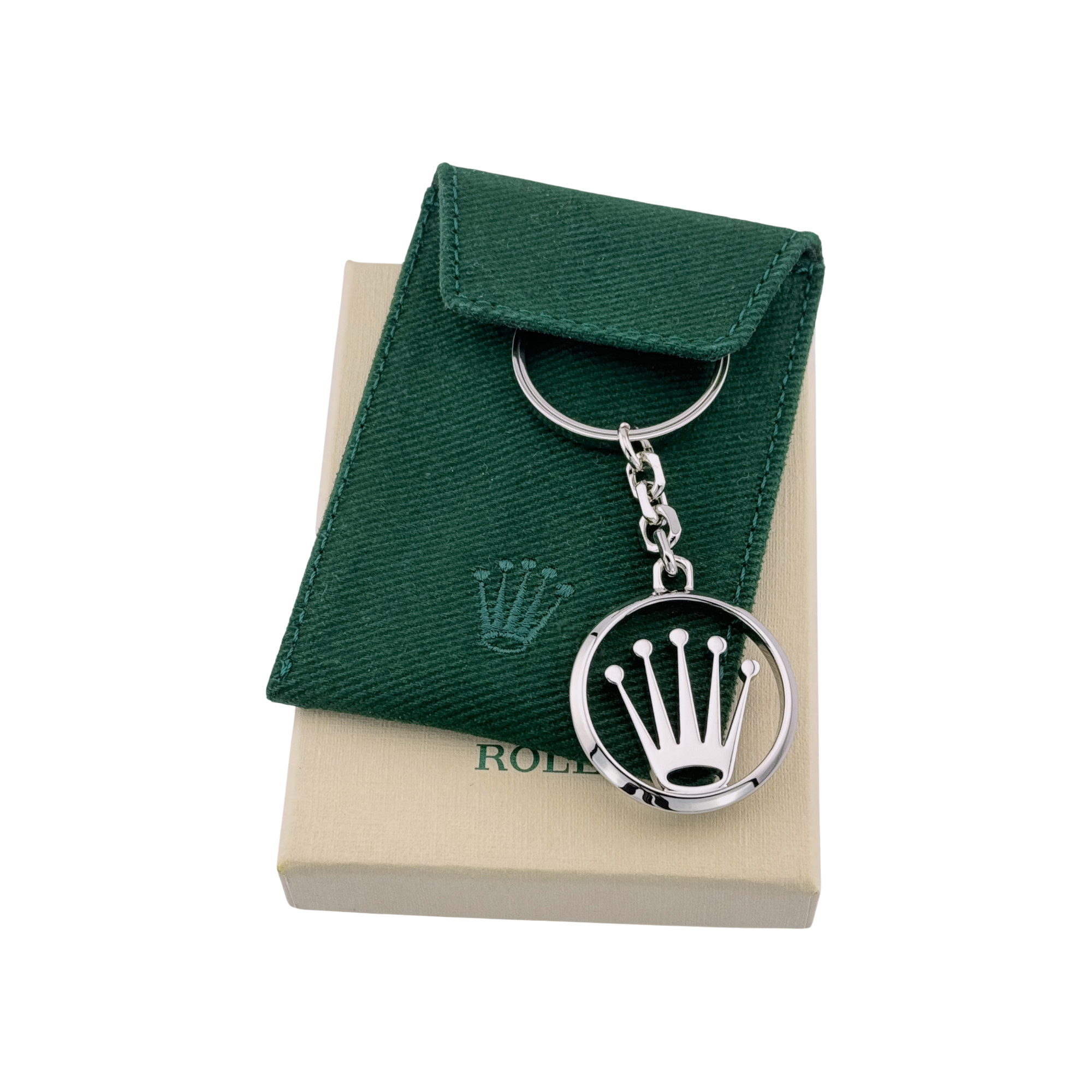 Rolex Edelstahl Schlüsselanhänger Anhänger in Silber keyring keychain key holder
