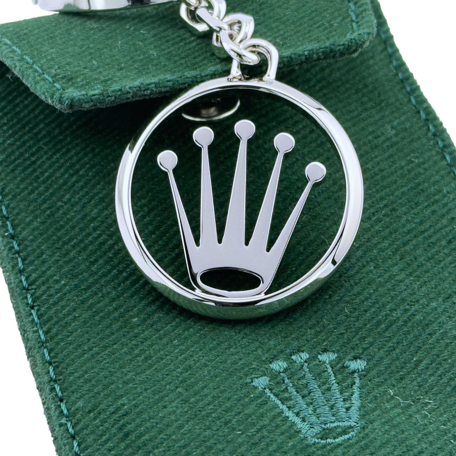 Rolex Edelstahl Schlüsselanhänger Anhänger in Silber keyring keychain key holder