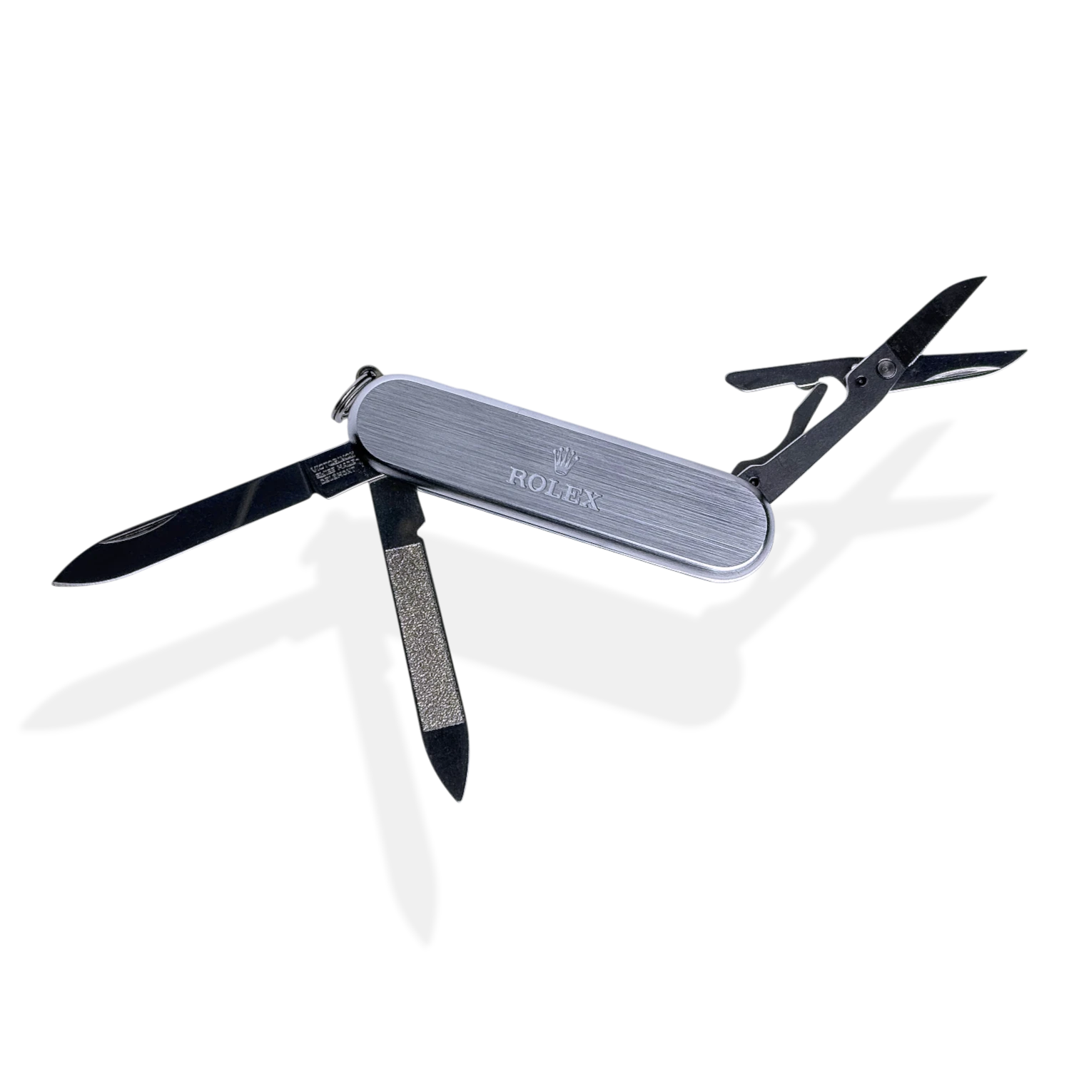 Rolex Edelstahl Taschenmesser, Messer in Silber