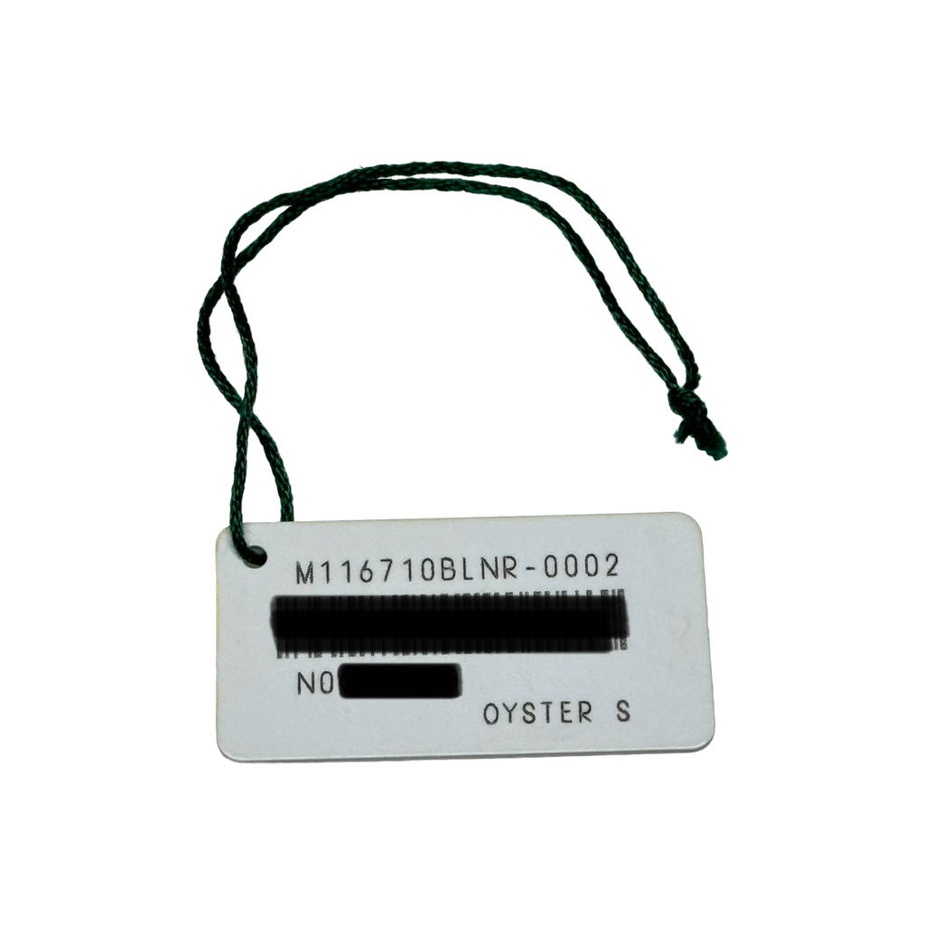 Rolex GMT Master II Ref. M116710BLNR 0002 Hang Tag White