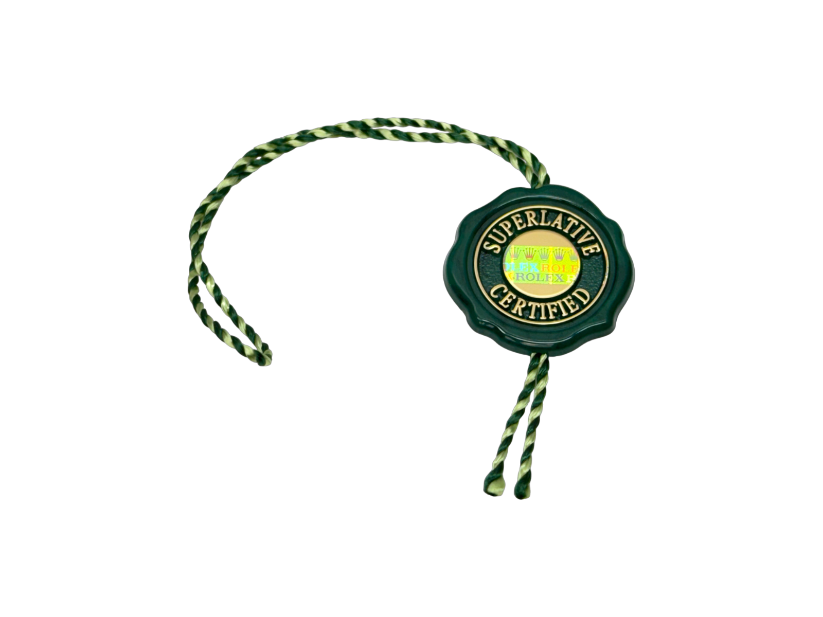 Rolex Superlative Certified Hang Tag Green Year 2015