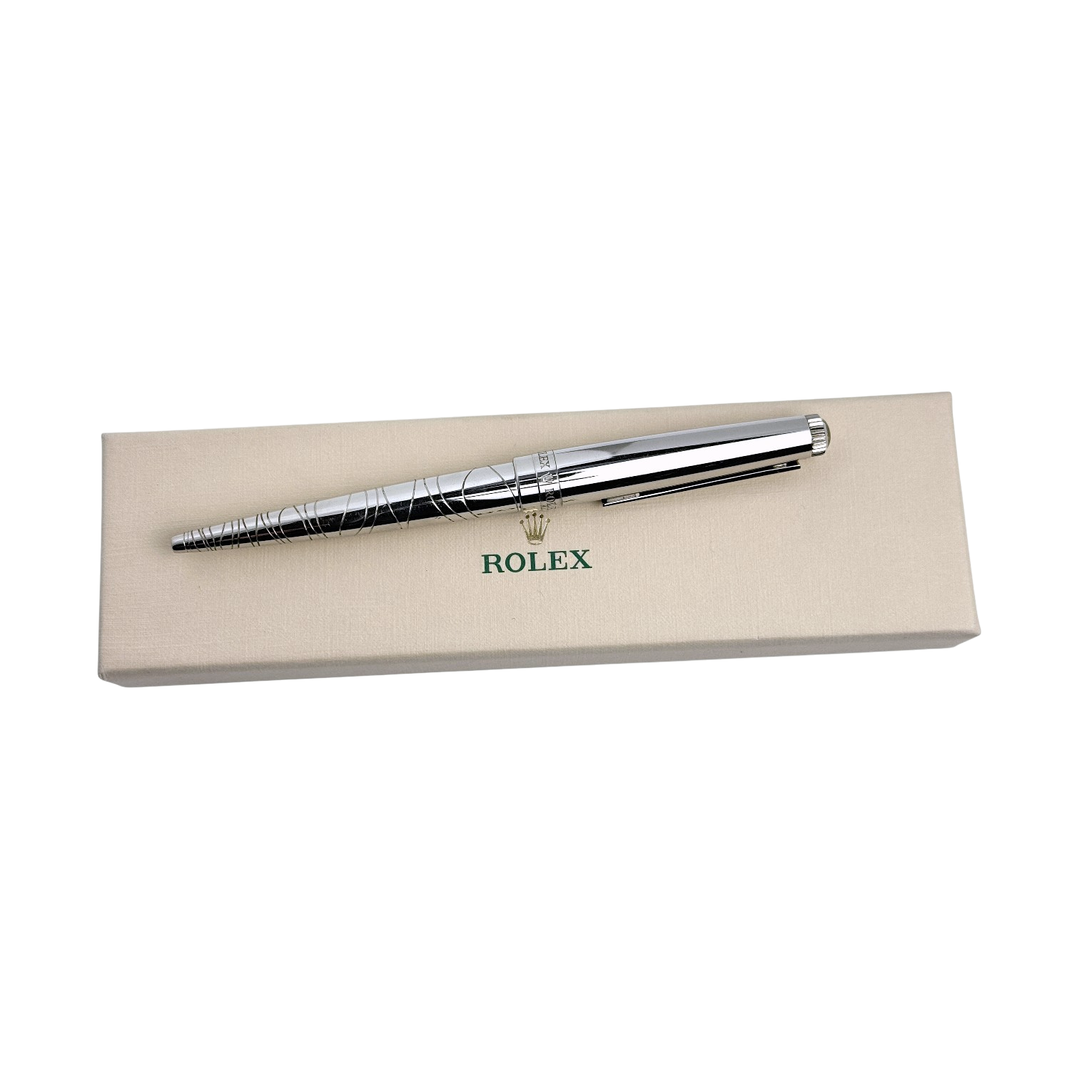 Rolex Kugelschreiber Kuli Stift Schreiber in Silber ballpoint pen in silver